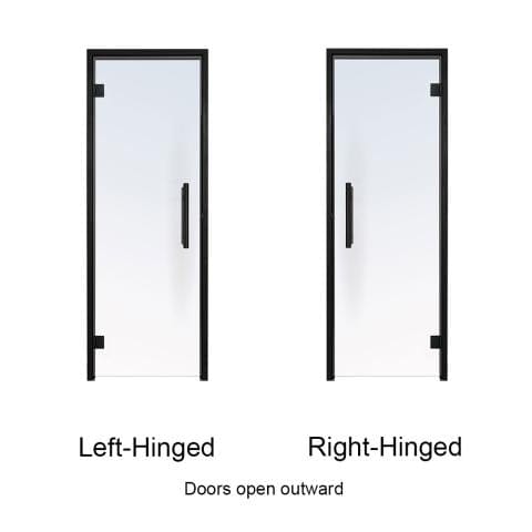 ProSaunas ProSaunas Clear Glass Sauna Door 24x81 Black Alder