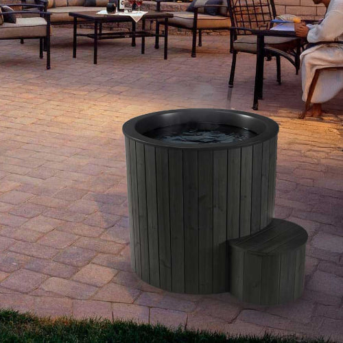 SaunaLife Cold plunge SaunaLife 1-Person Black Thermo-Pine Cold/Hot Plunge Tub - Model S1B