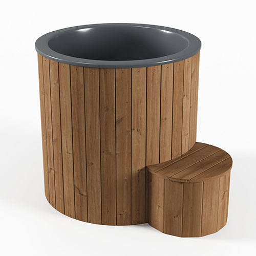 SaunaLife Cold plunge SaunaLife 1-Person Thermo-Pine Cold/Hot Plunge Tub - Model S1N