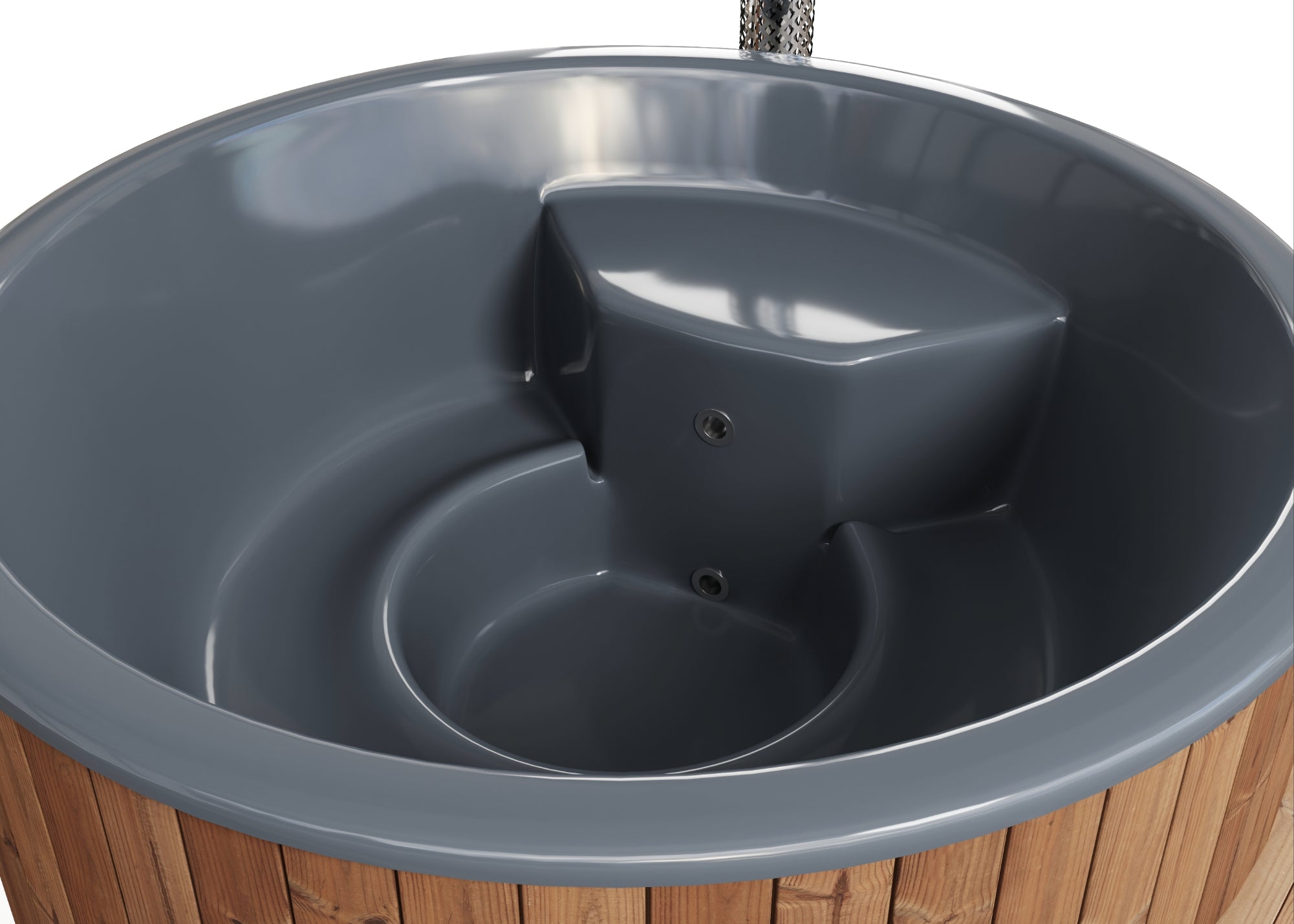SaunaLife Hot tub SaunaLife Model S6N - Up to 7 Persons Home Wood-Burning Hot Tub - Natural