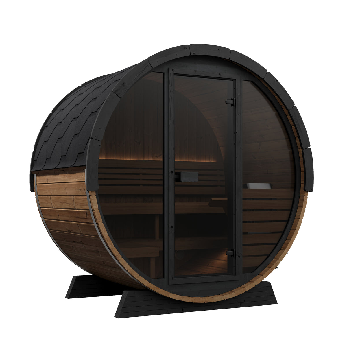 SaunaLife Sauna Natural SaunaLife Model EE6G 4 Person Barrel Sauna