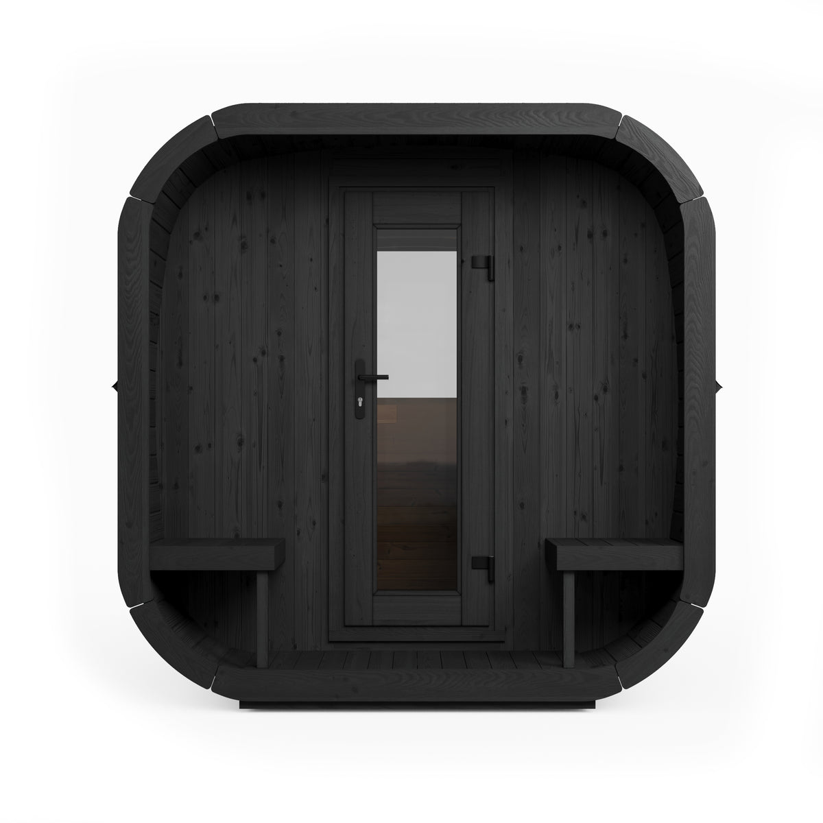 SaunaLife Sauna SaunaLife Model CL12GCP 8 Person Cube Series Luxury Outdoor Sauna Kit with Changeroom