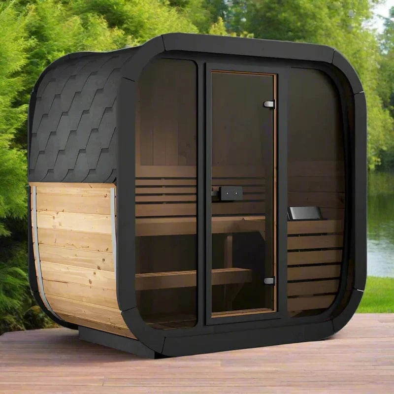 SaunaLife Sauna SaunaLife Model CL4G 3 Person Cube Series Outdoor Sauna Kit