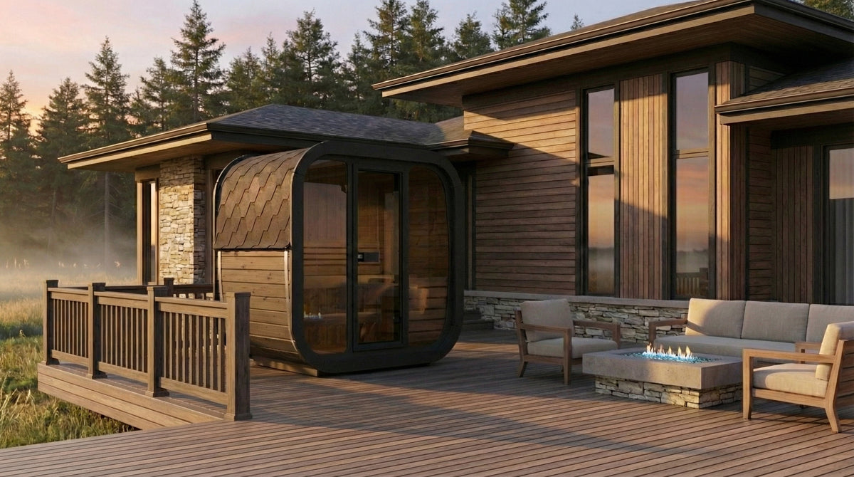 SaunaLife Sauna SaunaLife Model CL4G 3 Person Cube Series Outdoor Sauna Kit