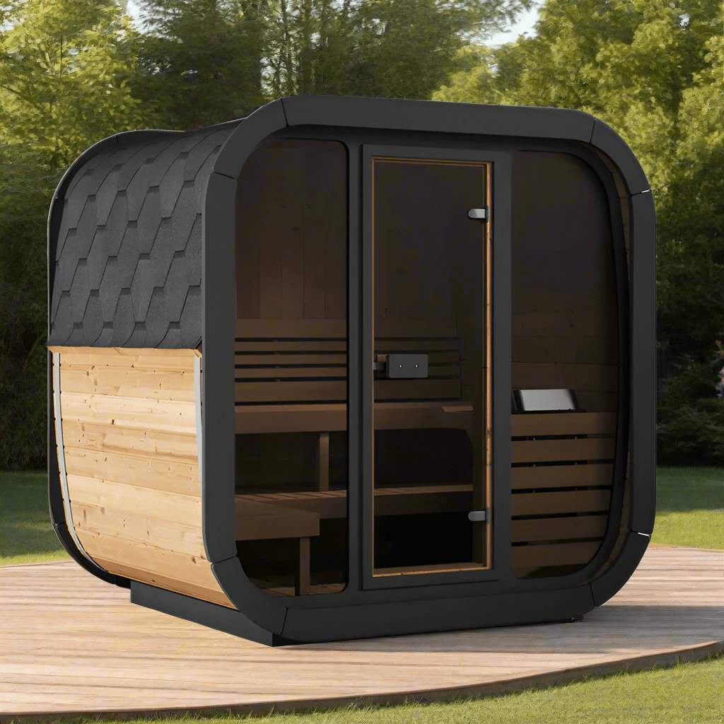 SaunaLife Sauna SaunaLife Model CL5G 4 Person Cube Series Outdoor Sauna Kit