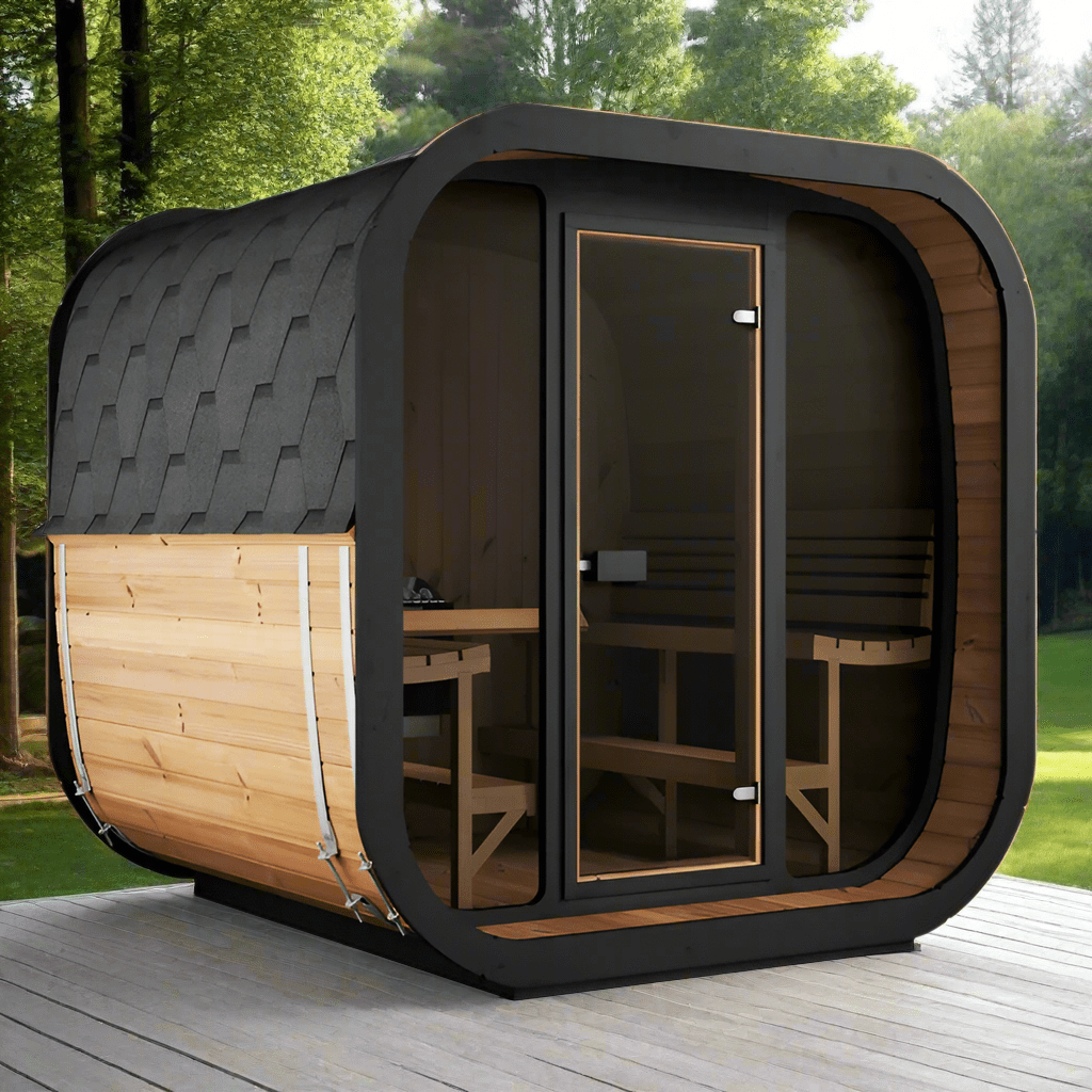 SaunaLife Sauna SaunaLife Model CL7G 6 Person Cube Series Outdoor Sauna Kit