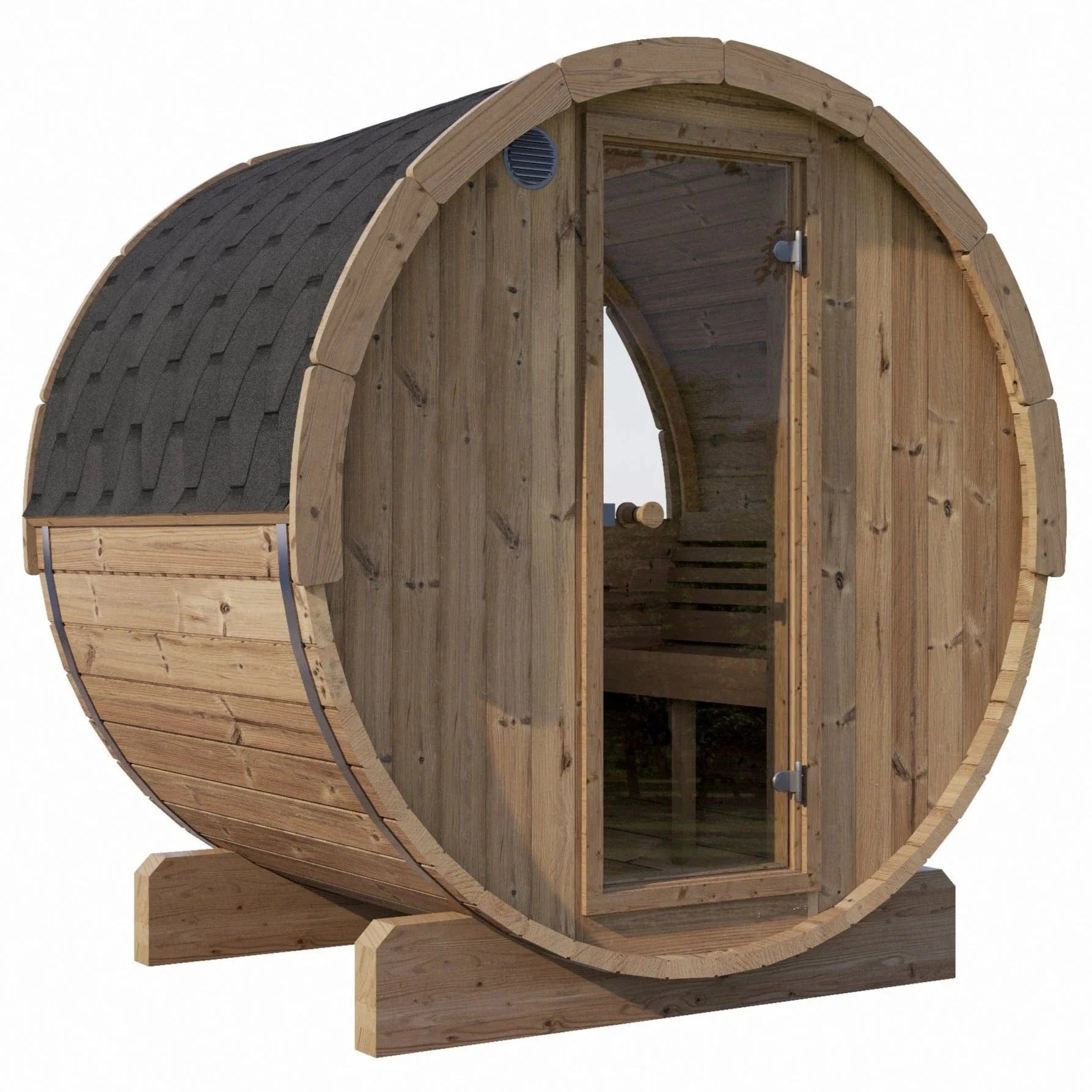 SaunaLife Sauna SaunaLife Model E6W 3 Person Sauna Barrel-Window