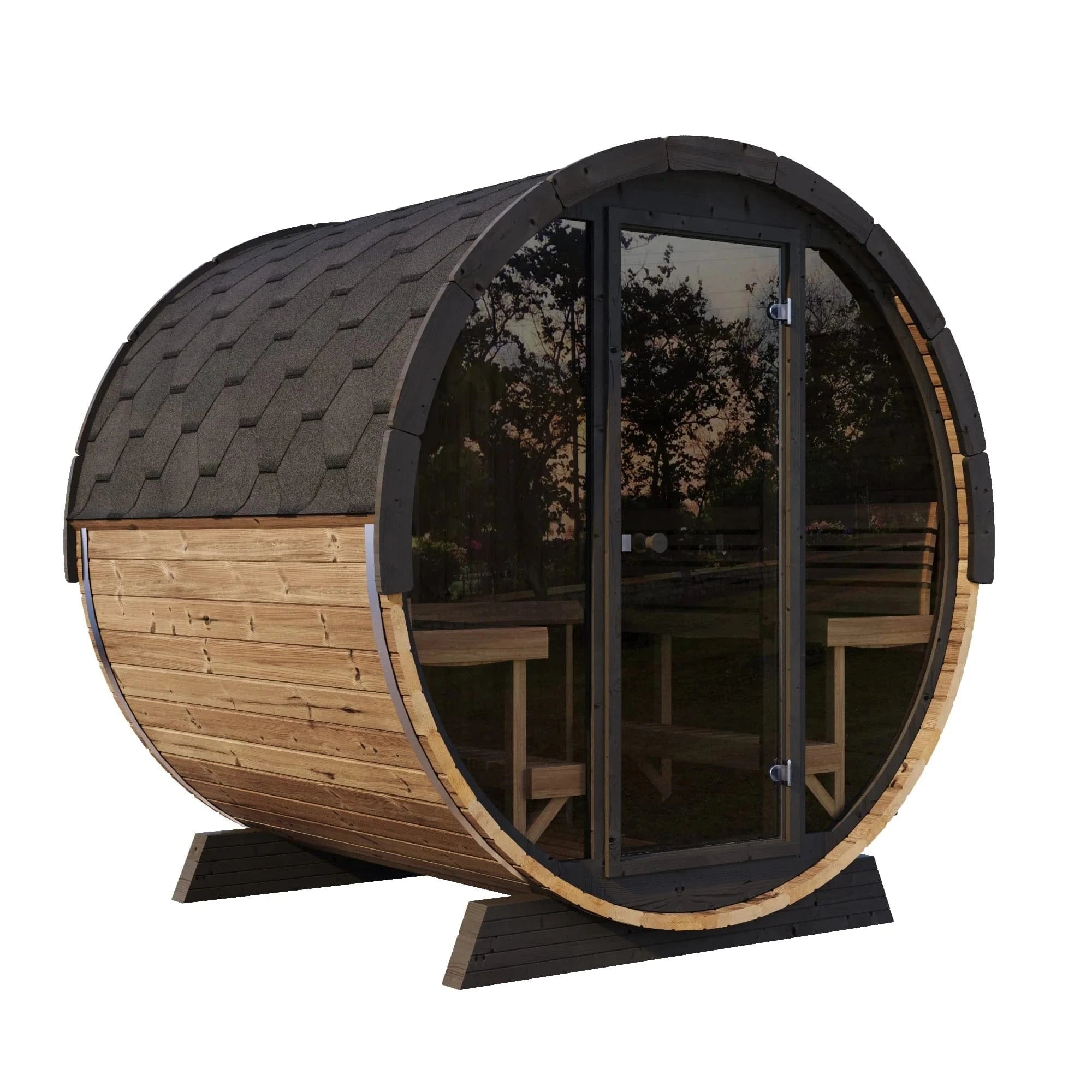 SaunaLife Sauna SaunaLife Model EE8G 6 Person Barrel Sauna