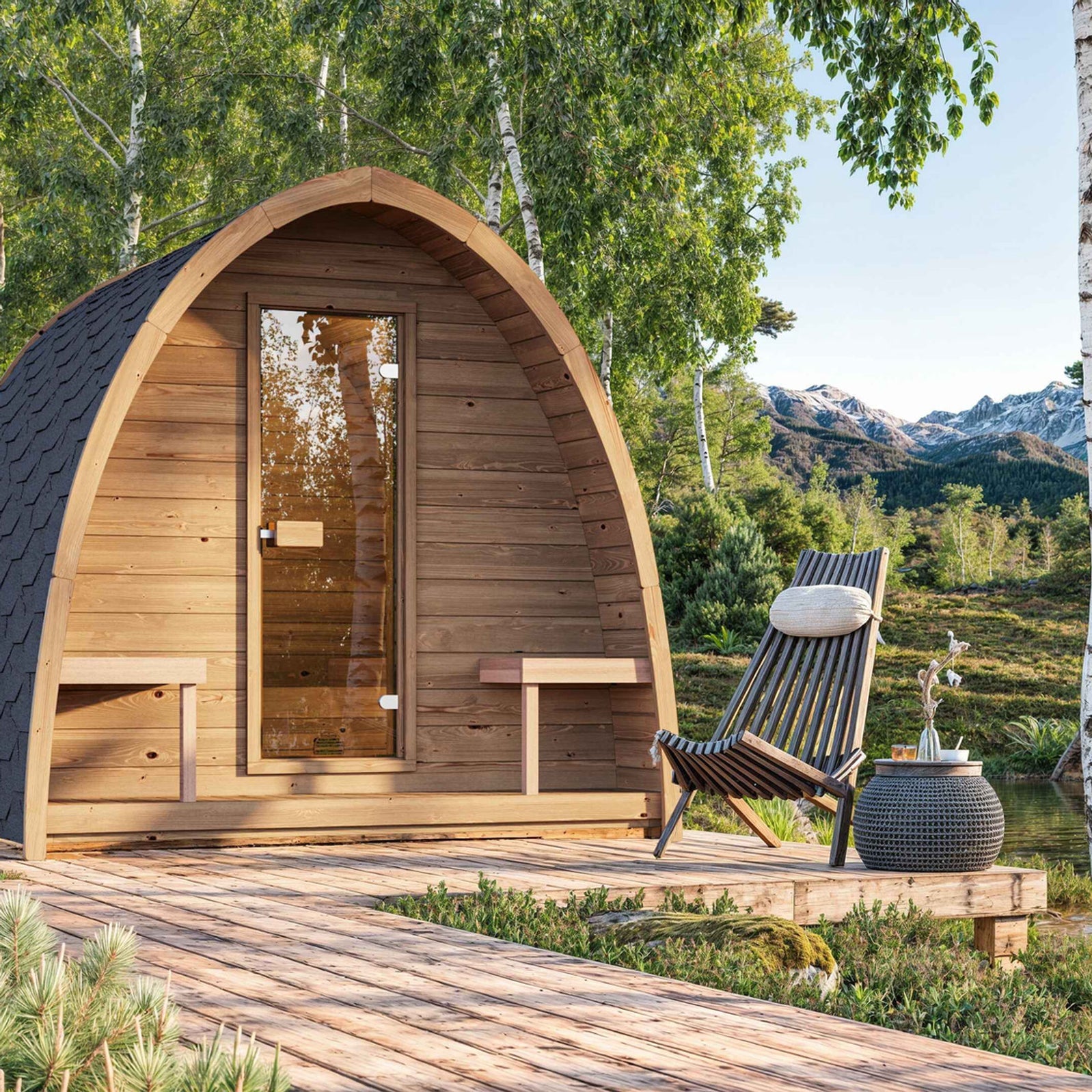 SaunaLife Sauna SaunaLife Model G3 4 Person Outdoor Home Sauna Kit