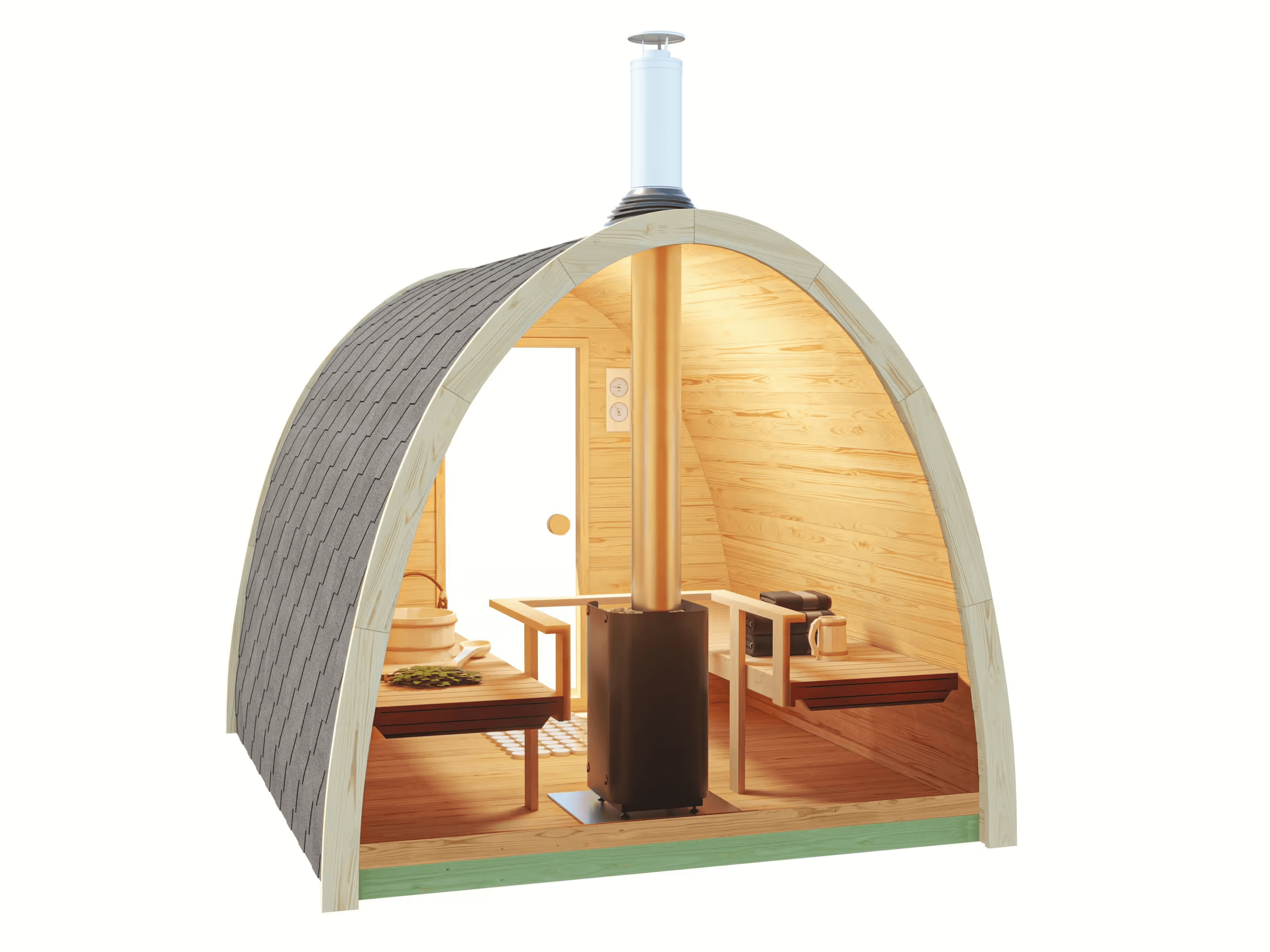 SaunaLife Sauna SaunaLife Model G3 4 Person Outdoor Home Sauna Kit