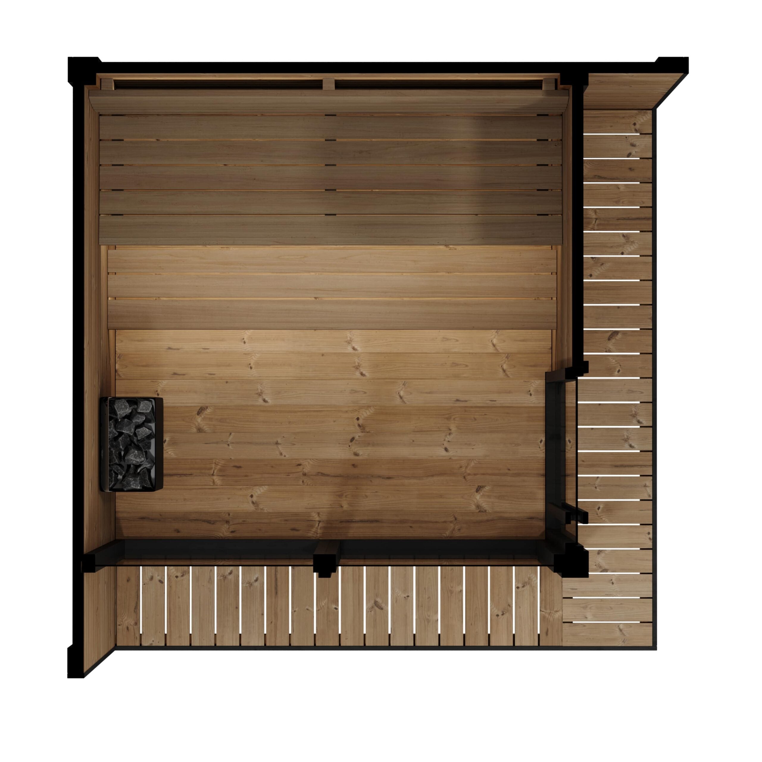 SaunaLife Sauna SaunaLife Model GL6 6 Person Garden Luxury Series Outdoor Sauna Kit