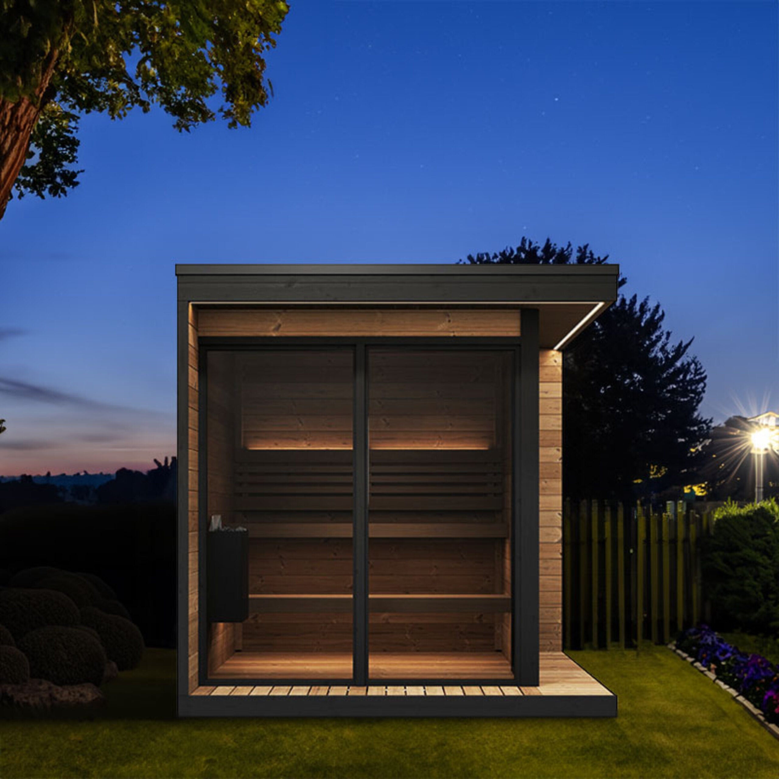 SaunaLife Sauna SaunaLife Model GL6 6 Person Garden Luxury Series Outdoor Sauna Kit