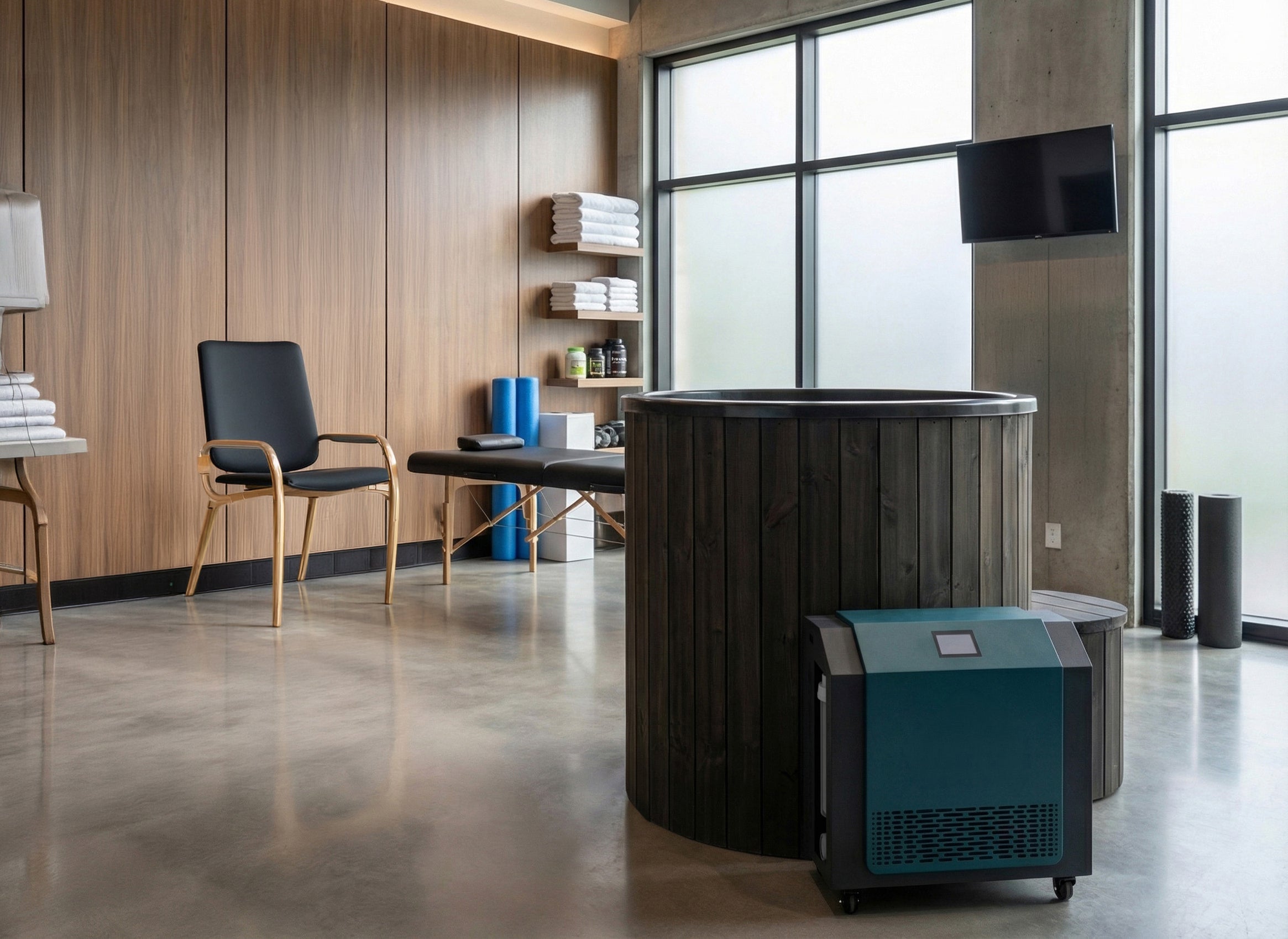 SaunaLife SaunaLife S1 1-Person Cold Plunge Tub and Chiller / Heater Package