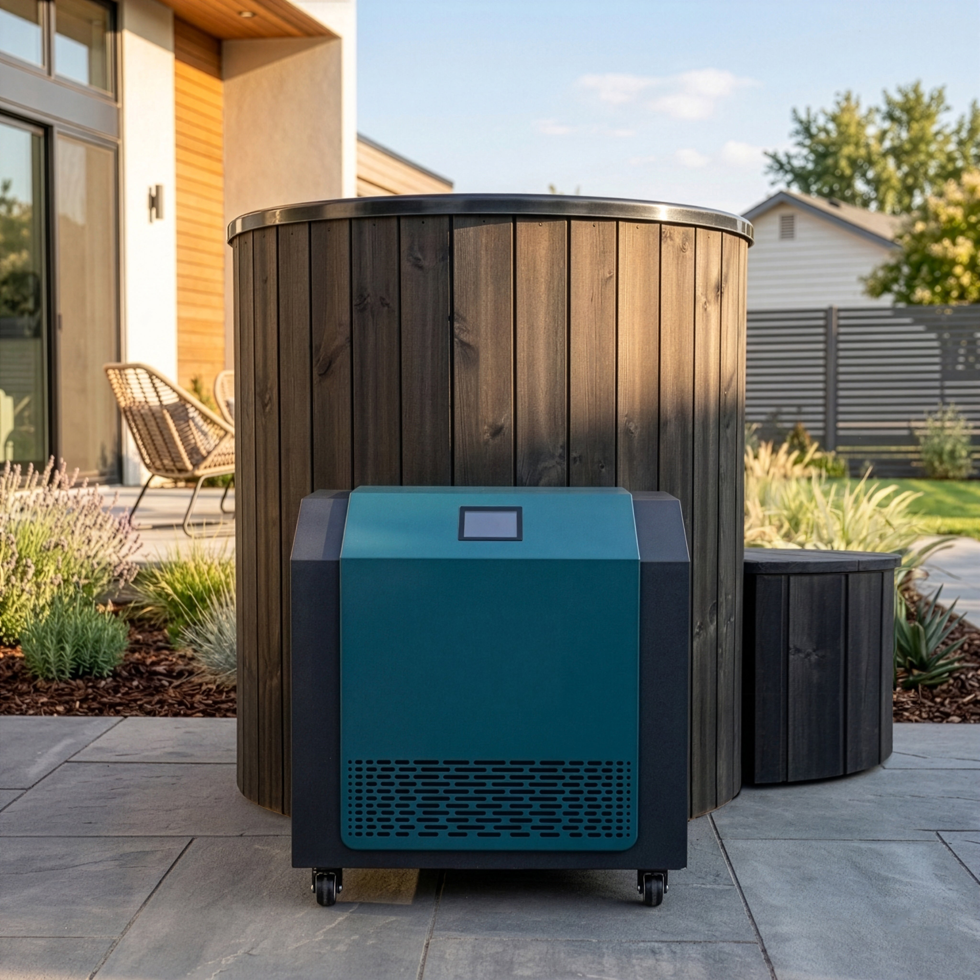 SaunaLife SaunaLife S1 1-Person Cold Plunge Tub and Chiller / Heater Package