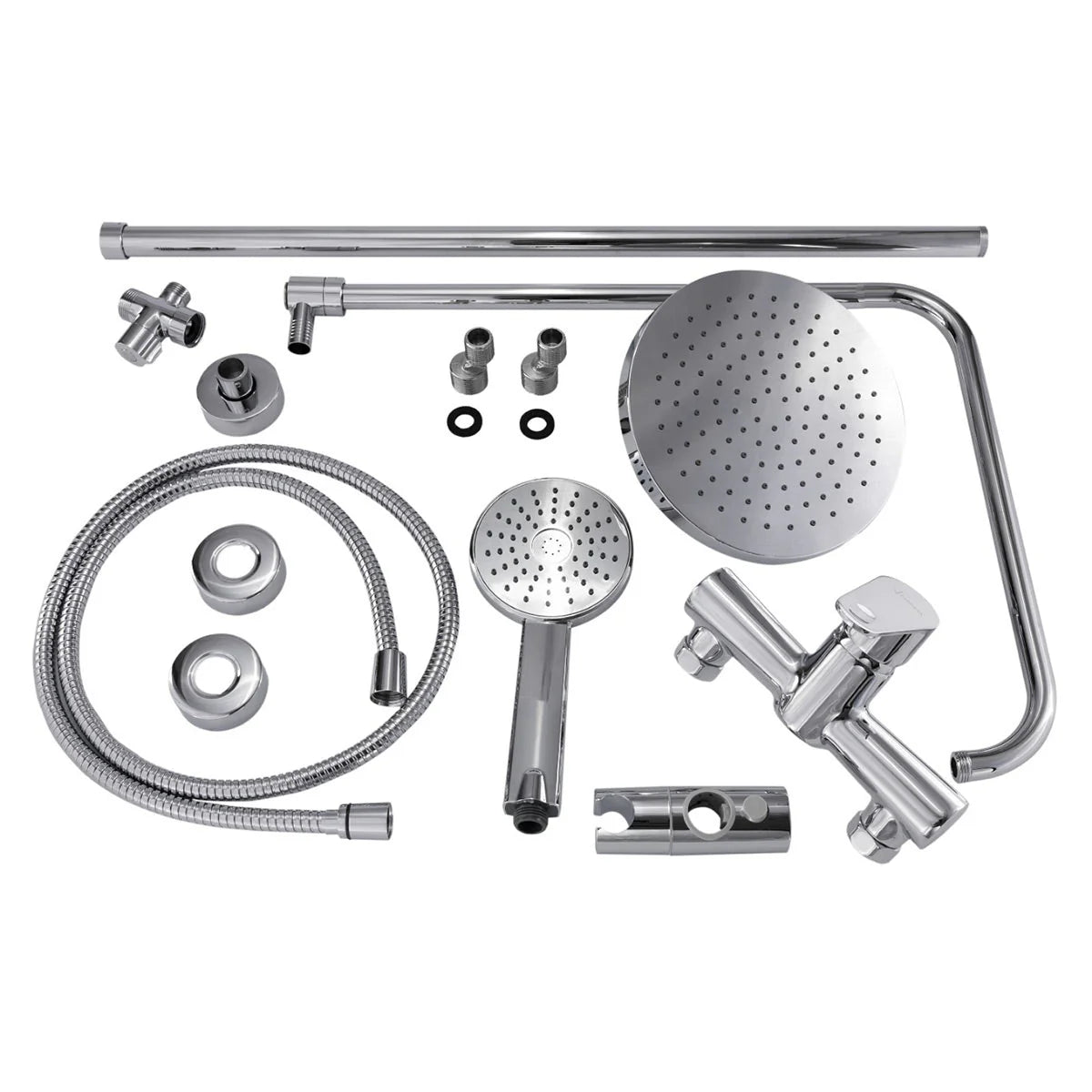 SaunaLife Shower SaunaLife Barrel Shower Model R3, Rain-Series Outdoor Barrel Shower Kit 53"Wx90"H