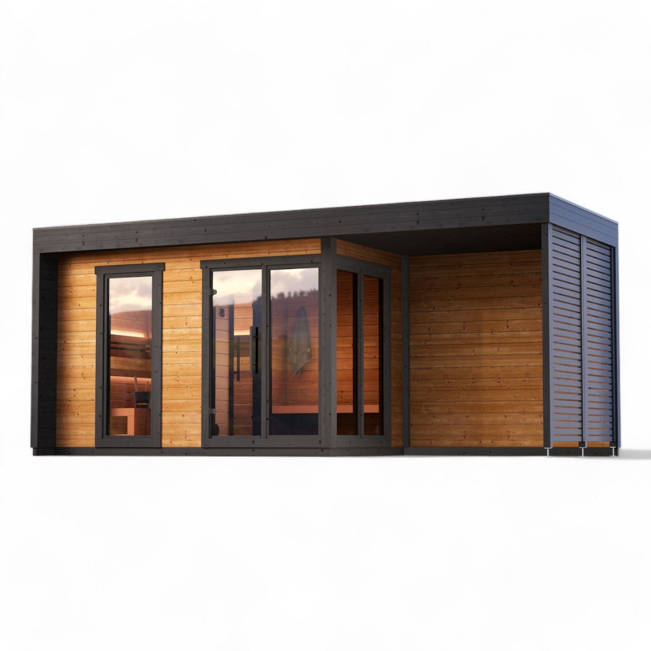 Saunasell Leil® Patio L Plus 5 Person Outdoor Sauna