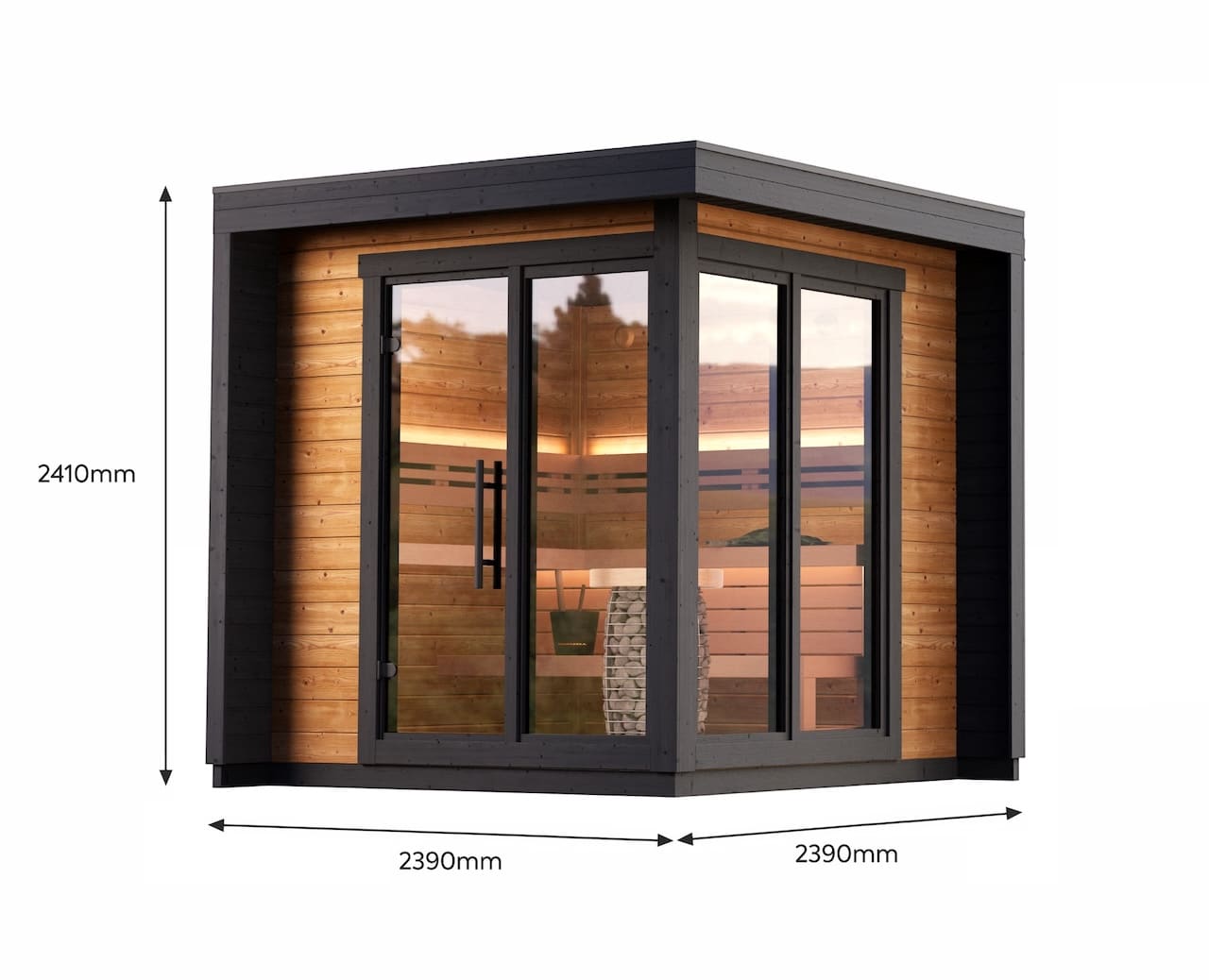 Saunasell Leil® Patio S 4-5 Person Outdoor Sauna
