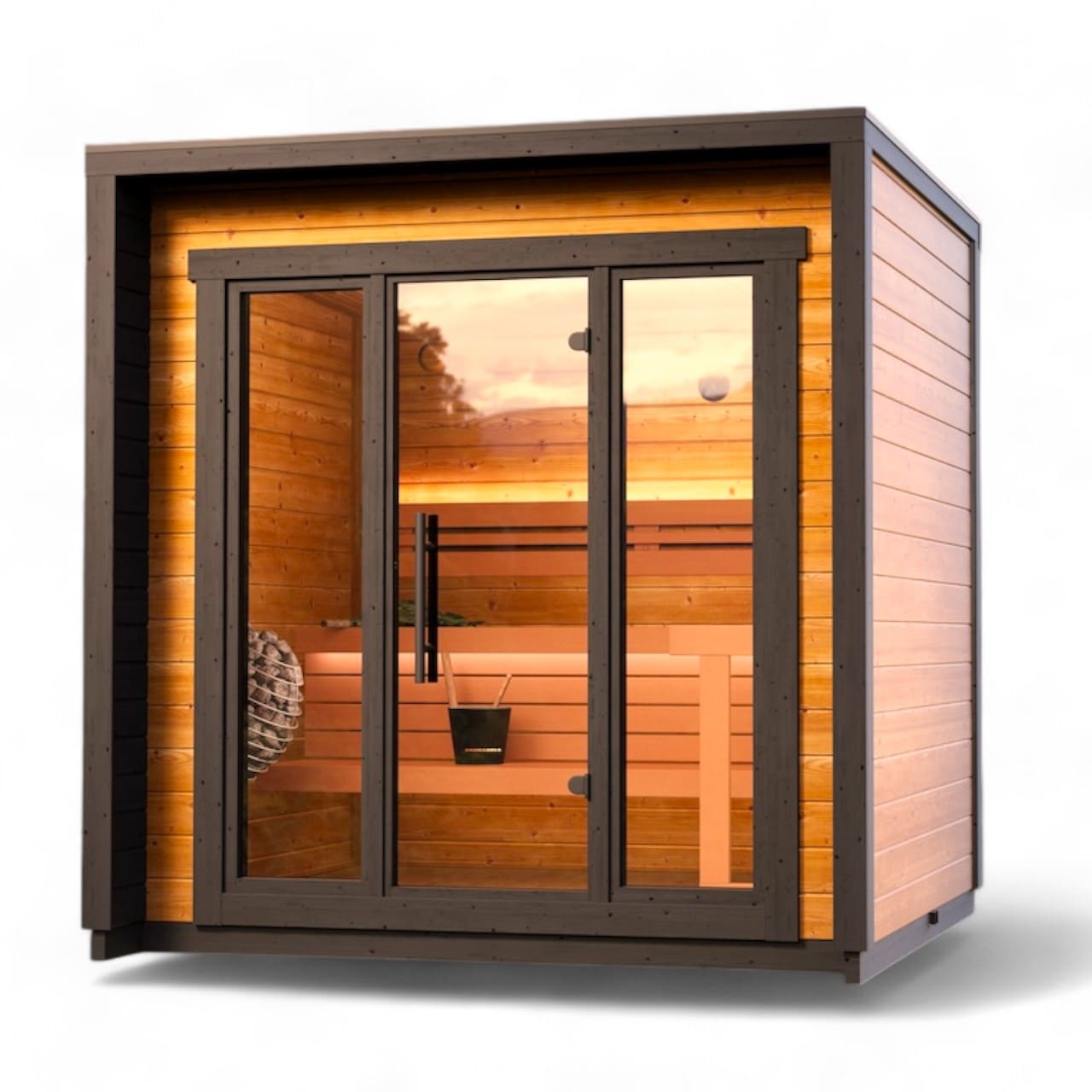 Saunasell Leil® Patio XS 4 Person Outdoor Sauna