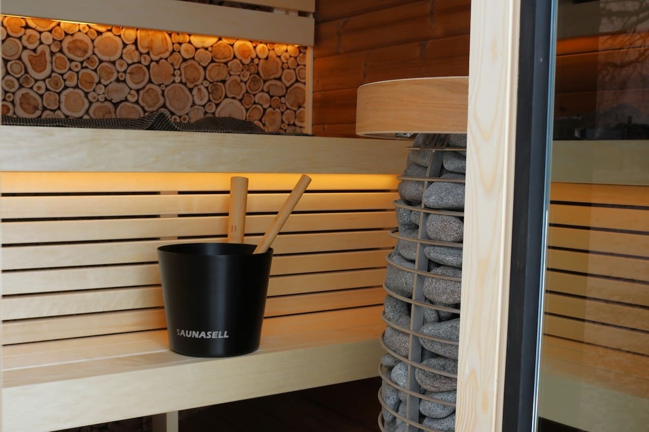Saunasell Leil® Round Cube Mini Outdoor Sauna 4-5 Person