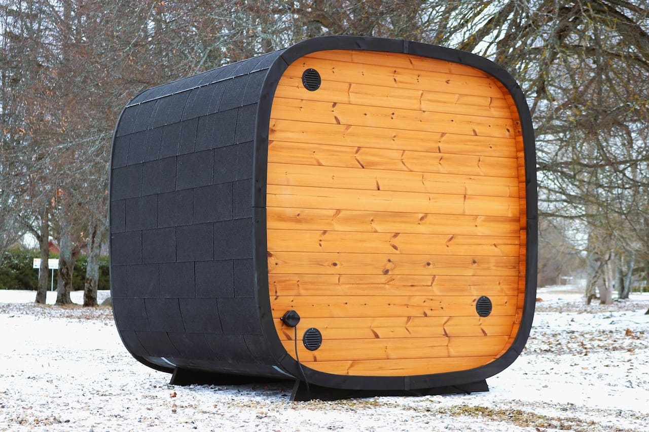 Saunasell Leil® Round Cube Mini Outdoor Sauna 4-5 Person