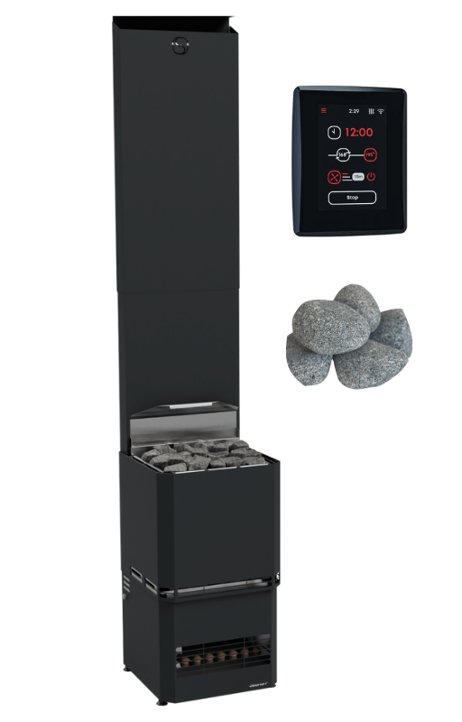 Saunum Nordic Black Saunum AIR L 15 WiFi Sauna Heater Package