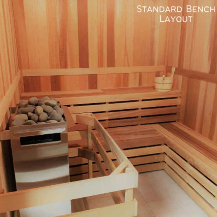 Scandia Sauna Scandia Electric Ultra DIY PreCut Sauna Kit 48" x 84" x 84"