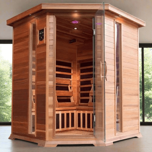 Sunray Saunas Sauna Sunray Bristol Bay 4-Person Indoor Infrared Corner Sauna 400KC