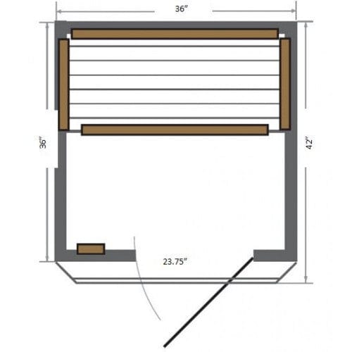 Sunray Saunas Sauna Sunray Sedona 1-Person Indoor Infrared Sauna