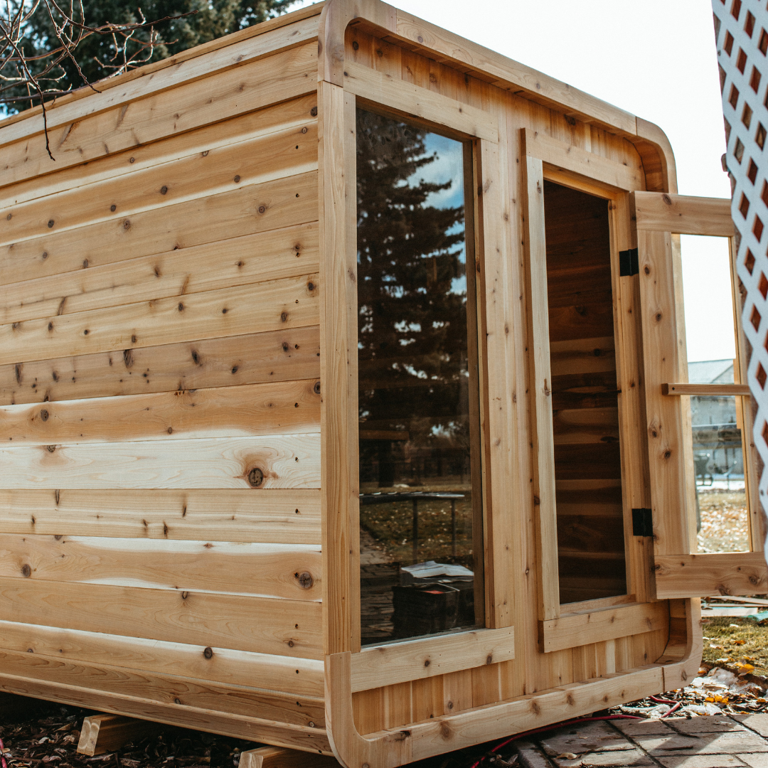 Sweat Kingdom Sauna Included / Harvia 8kw KIP With Built In Controls / 6 Feet - For Shorter Spaces The Sweat Cabin (4 Person)