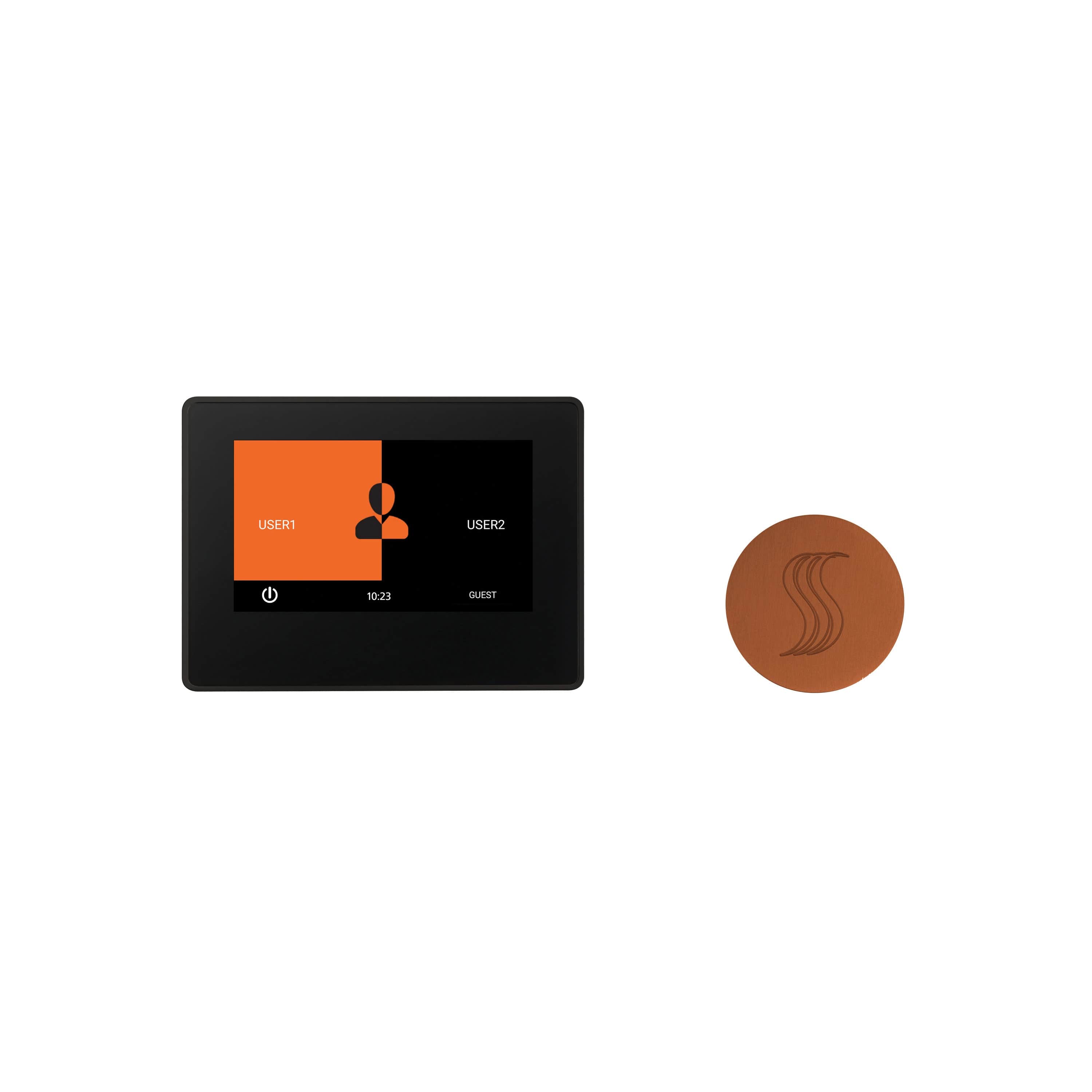 ThermaSol Antique Copper ThermaSol ThermaTouch TT7-SVRD 7" Control and Steam Head Kit Round