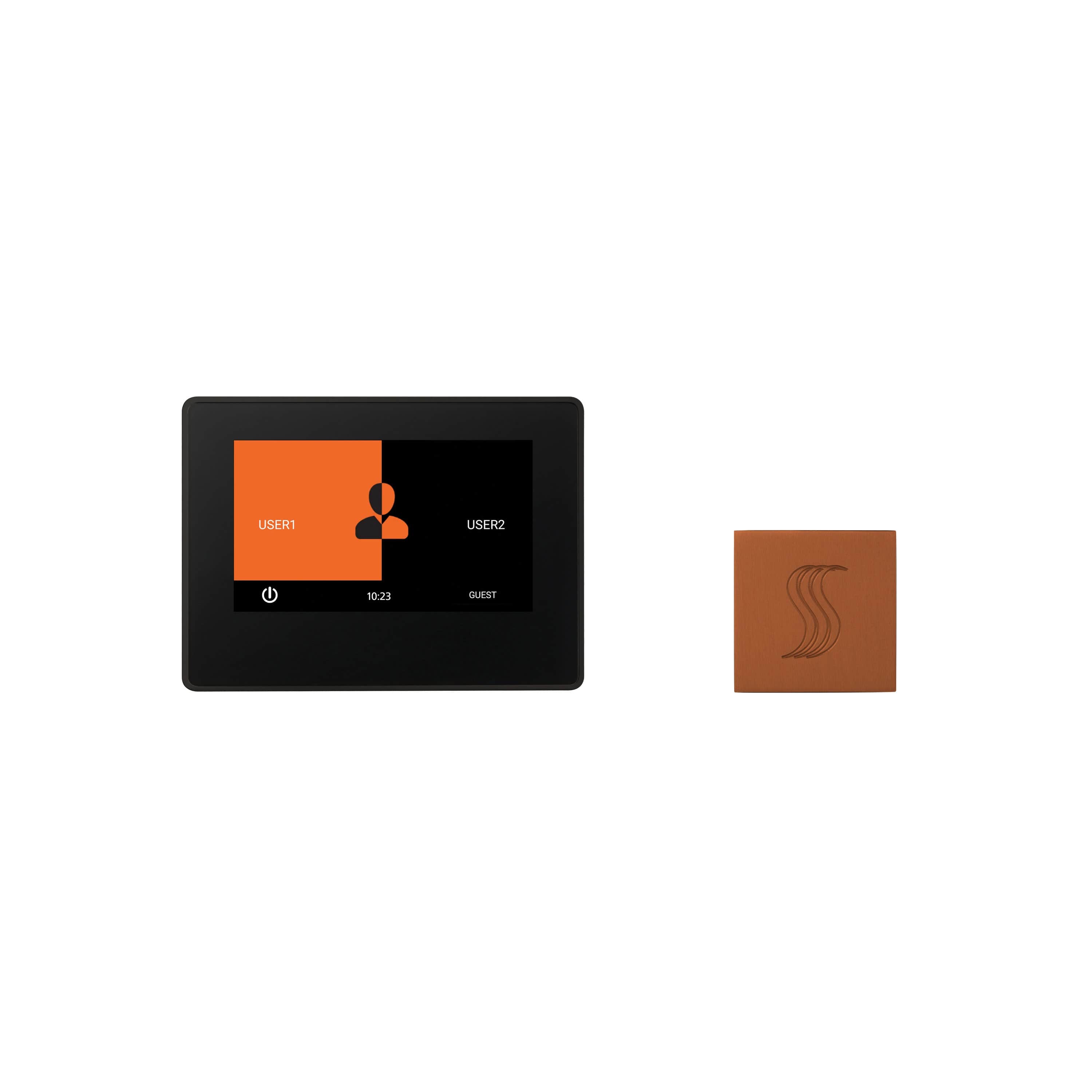 ThermaSol Antique Copper ThermaSol ThermaTouch TT7-SVSQ 7" Control and Steam Head Kit Square