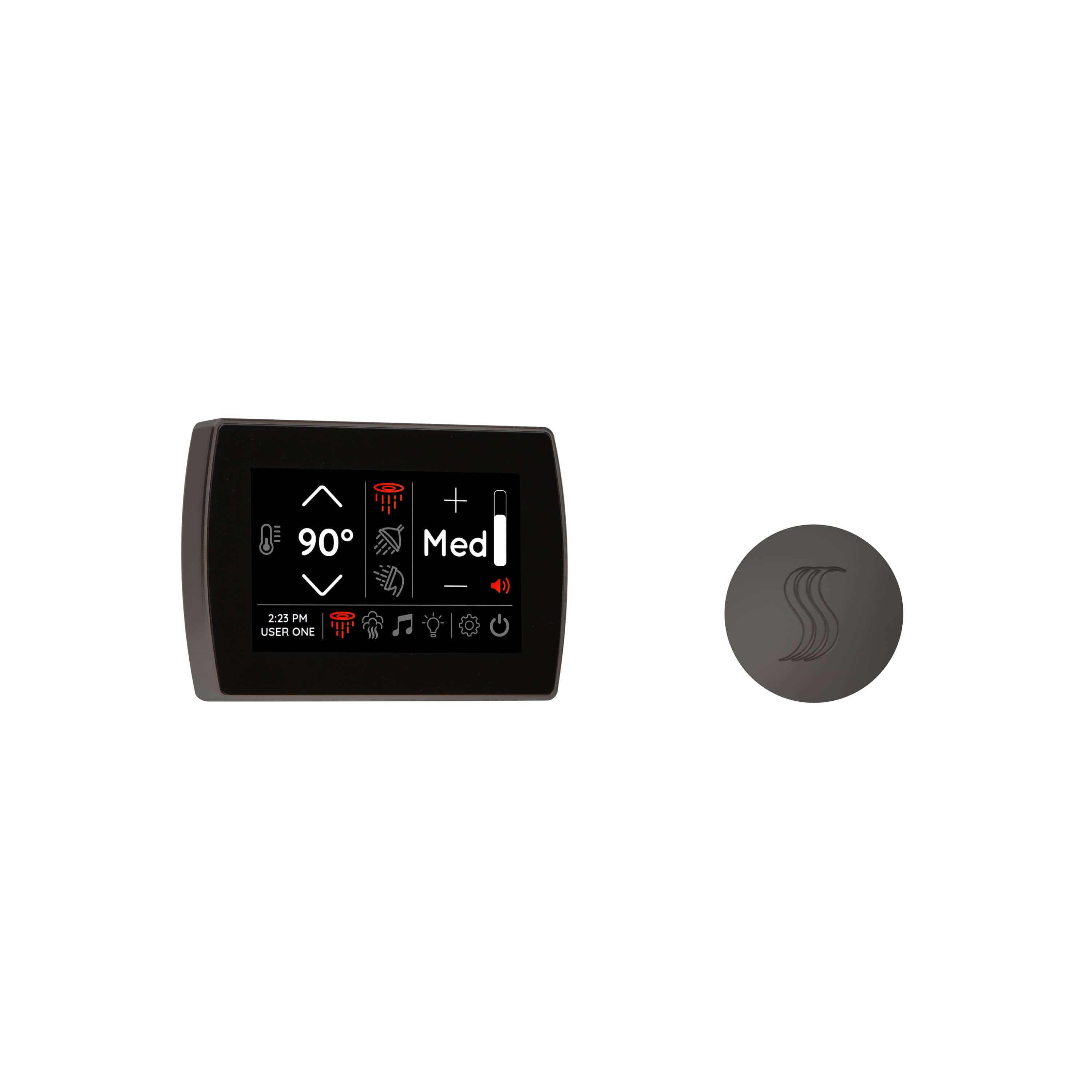 ThermaSol Black Nickel ThermaSol STCM-SVRD Signatouch Control and Steam Head Kit Round