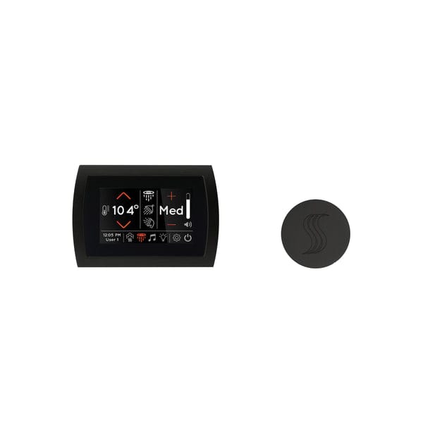 ThermaSol Matte Black ThermaSol STCM-SVRD Signatouch Control and Steam Head Kit Round