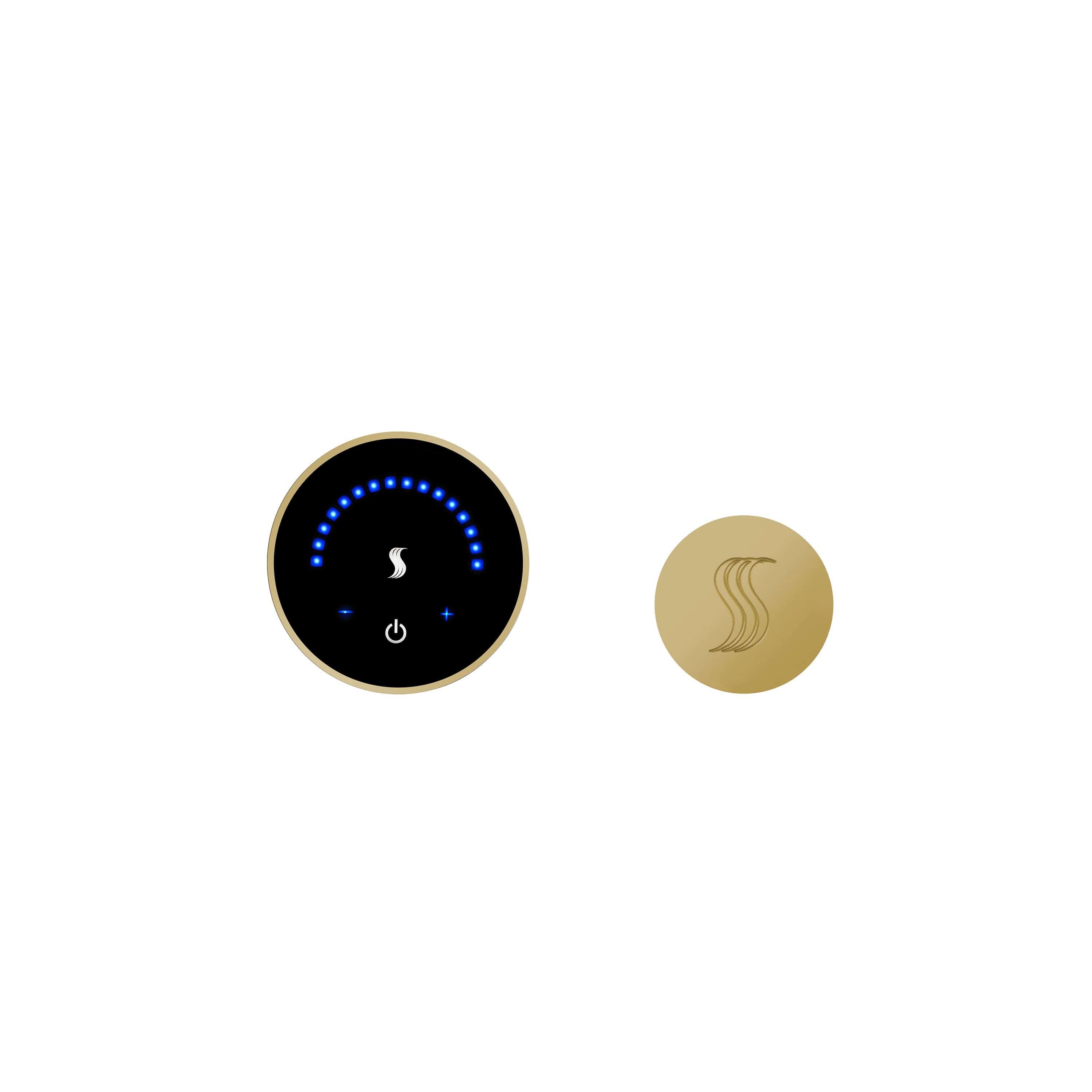 ThermaSol Polished Brass ThermaSol MicroTouch MTC-SVRD Steam Control and Head Kit Round