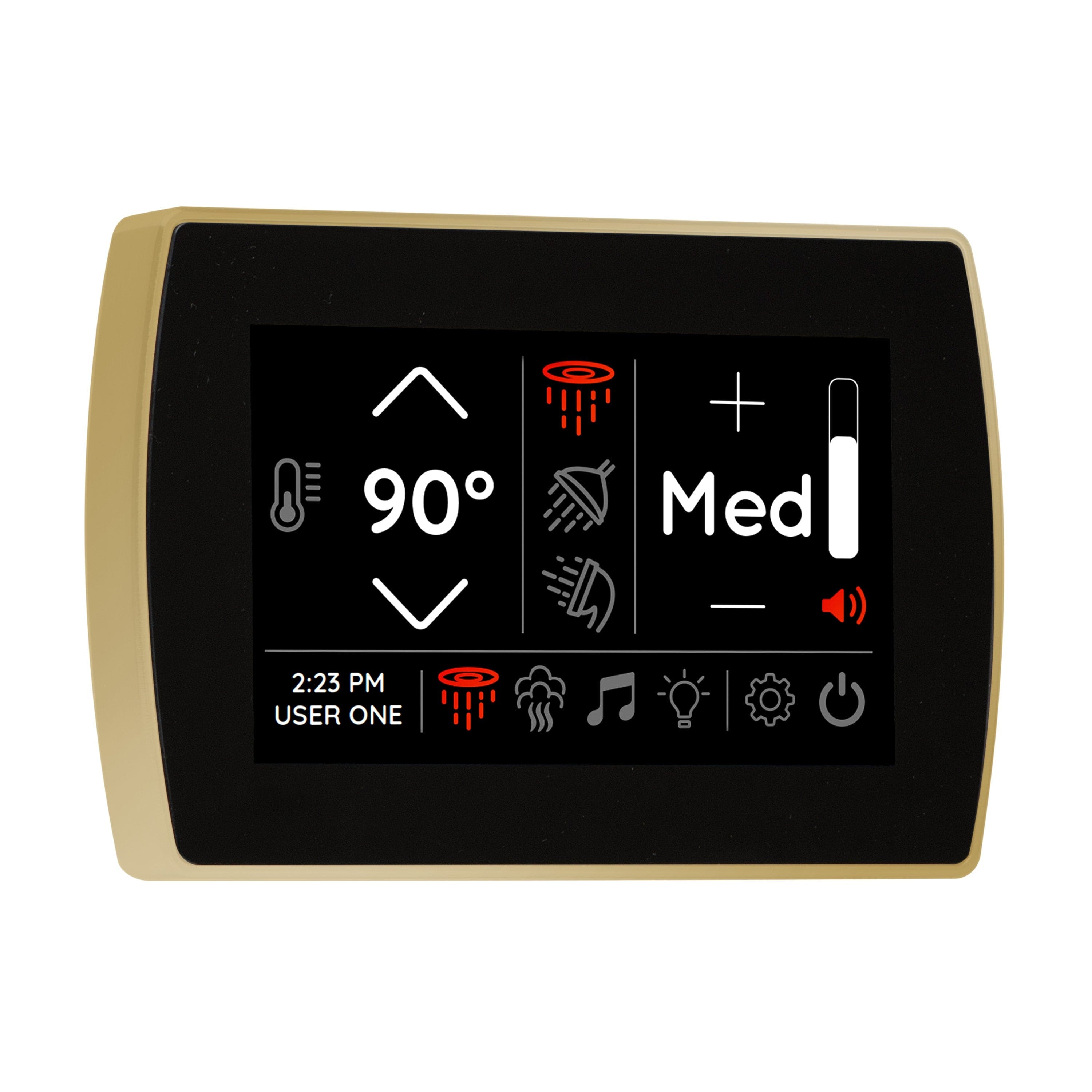 ThermaSol Polished Brass ThermaSol STCM Signatouch Flush Mount Controller