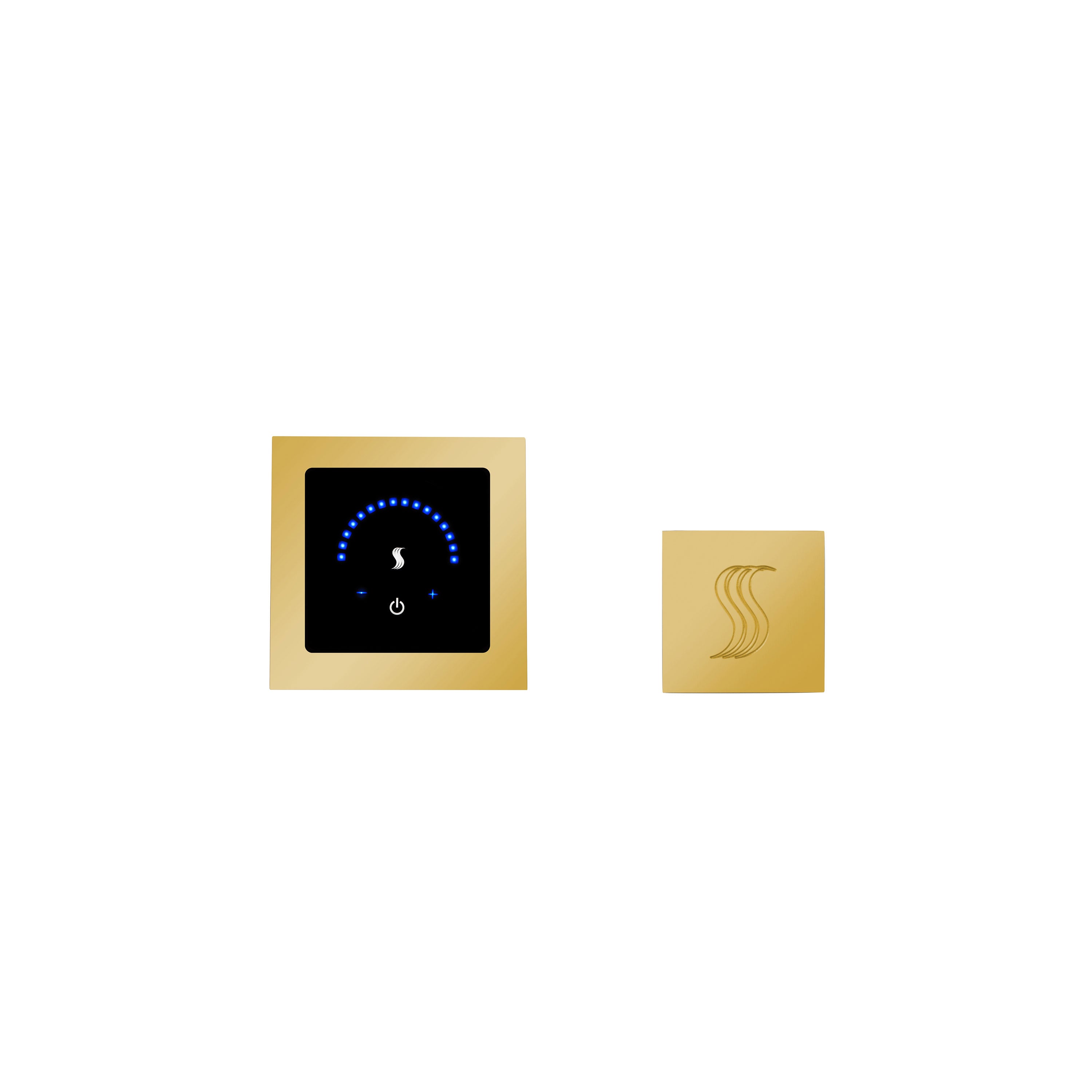 ThermaSol Polished Gold ThermaSol MicroTouch MTMR-SVSQ Steam Control Kit Square