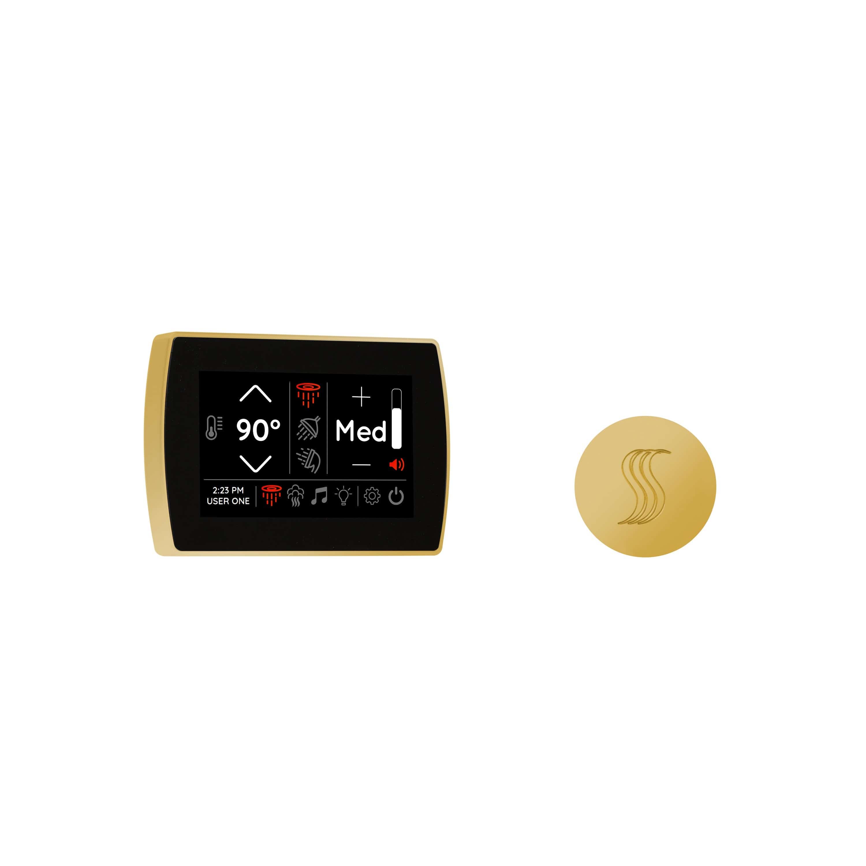 ThermaSol Polished Gold ThermaSol STCM-SVRD Signatouch Control and Steam Head Kit Round