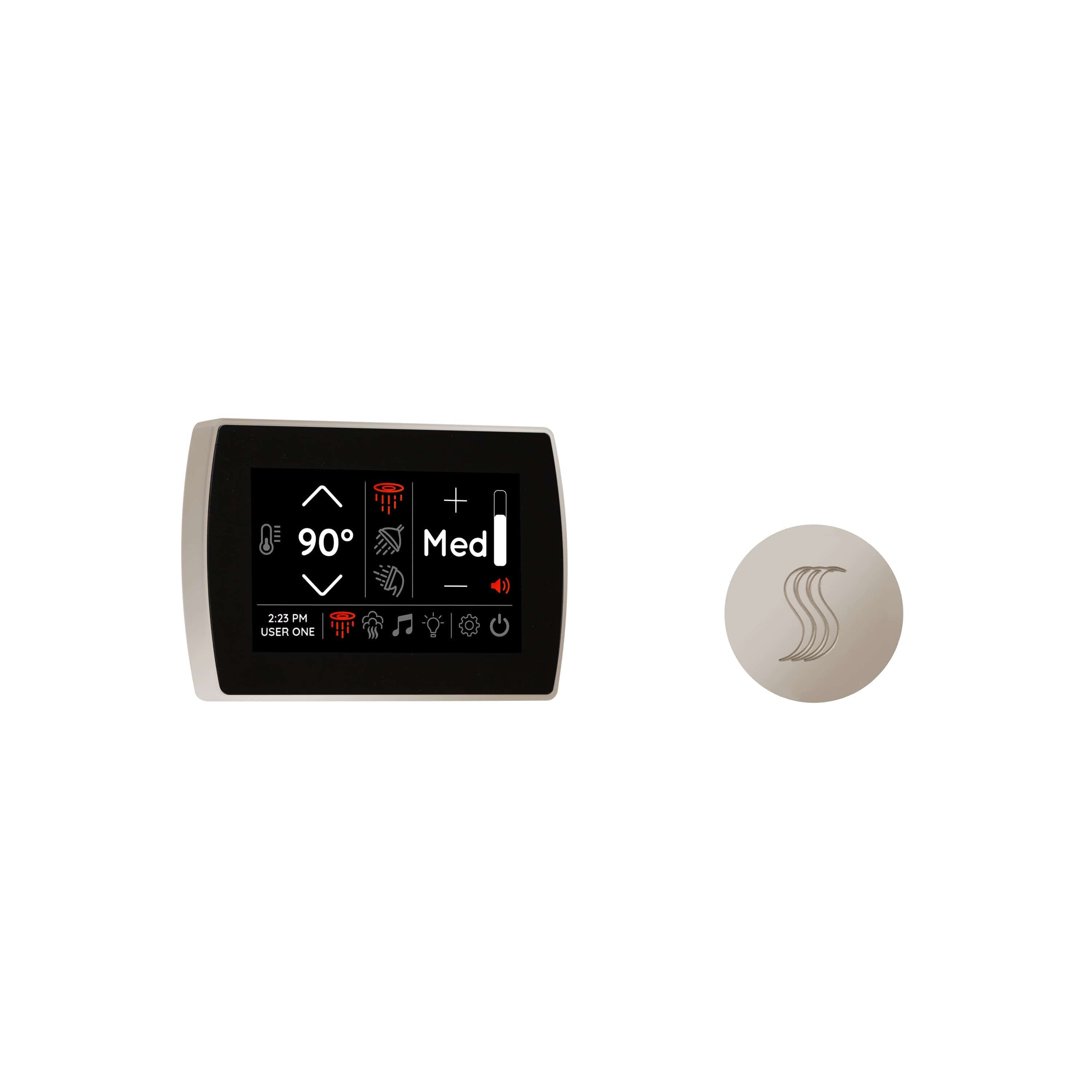 ThermaSol Polished Nickel ThermaSol STCM-SVRD Signatouch Control and Steam Head Kit Round