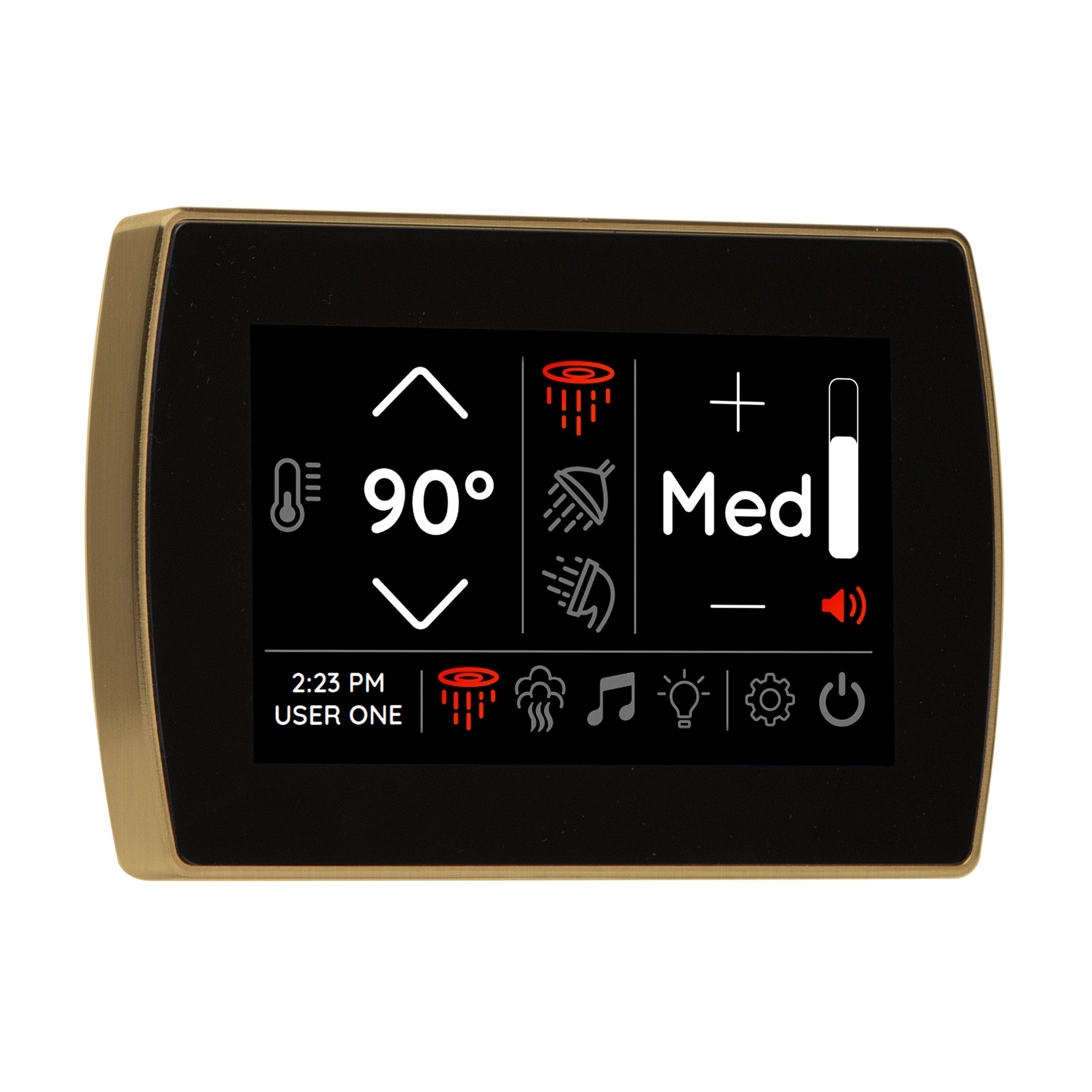 ThermaSol Satin Brass ThermaSol STCM Signatouch Flush Mount Controller