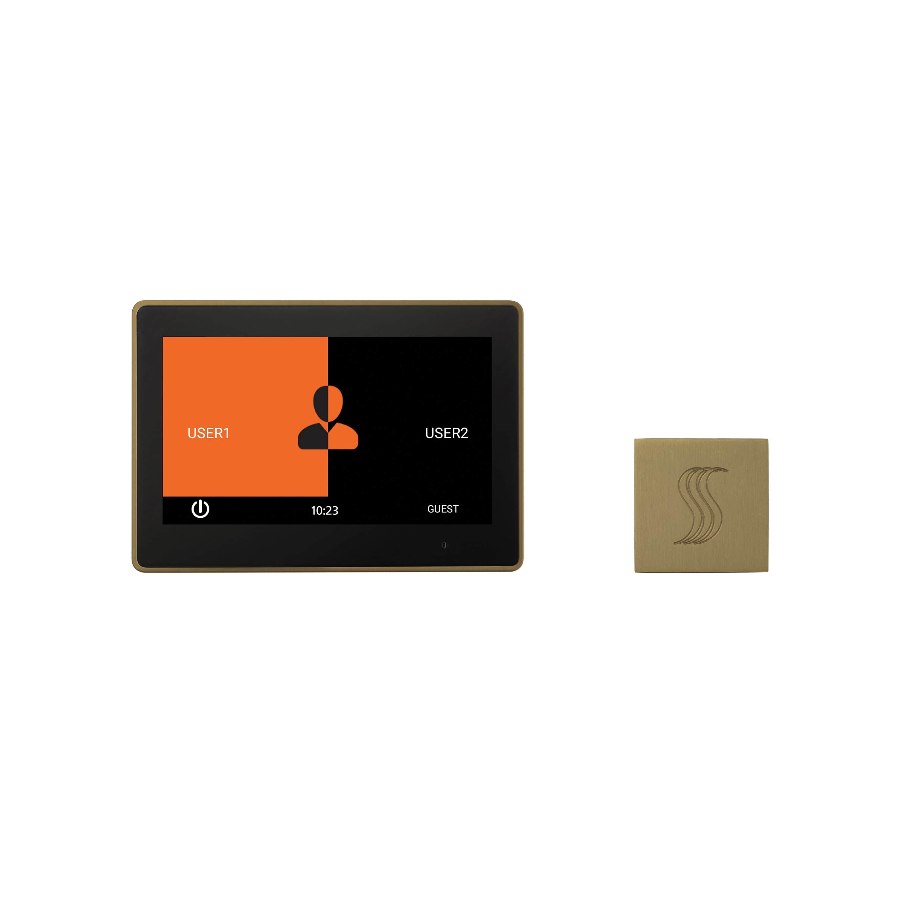ThermaSol Satin Brass ThermaSol ThermaTouch TT10-SVSQ 10" Control Kit Square