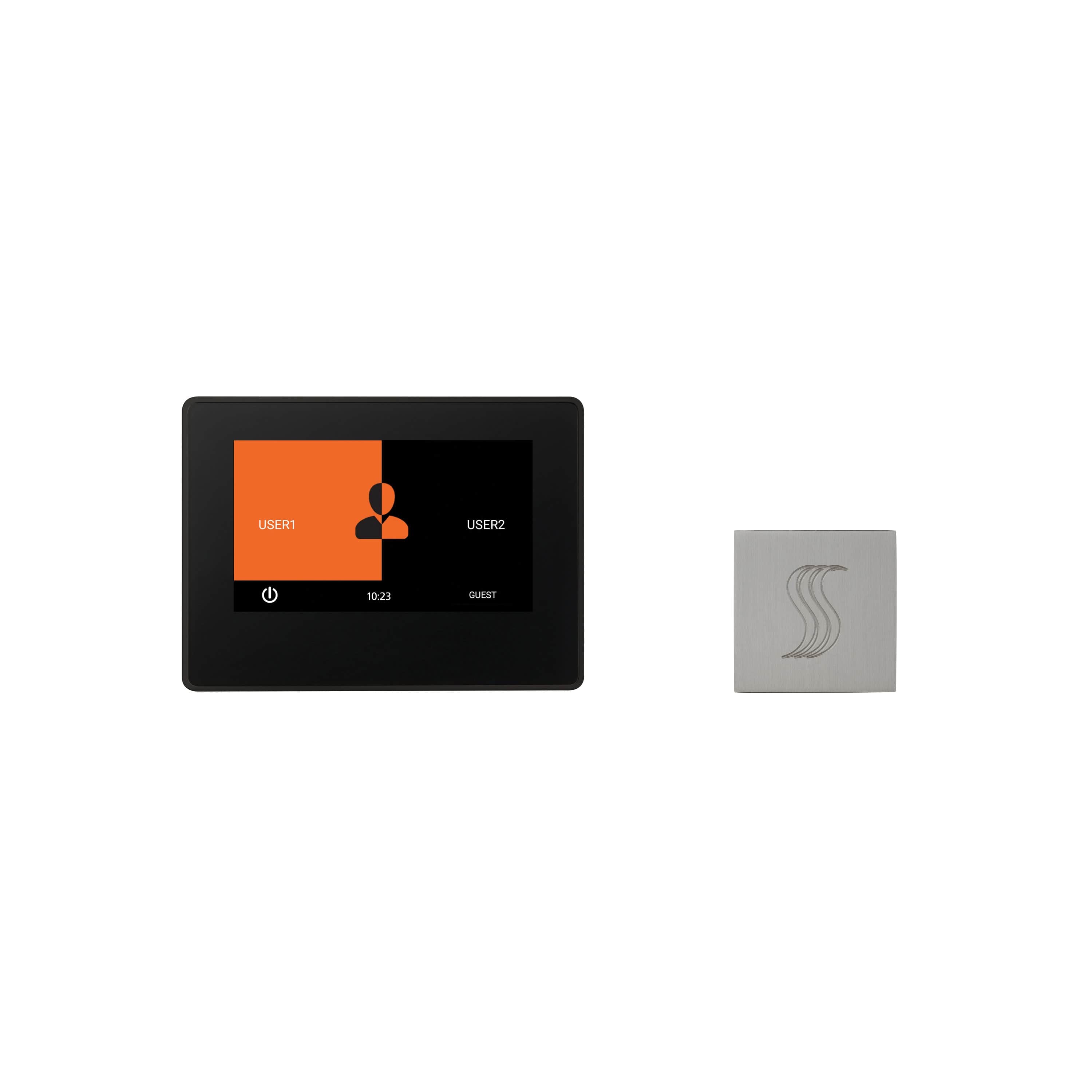 ThermaSol Satin Chrome ThermaSol ThermaTouch TT7-SVSQ 7" Control and Steam Head Kit Square