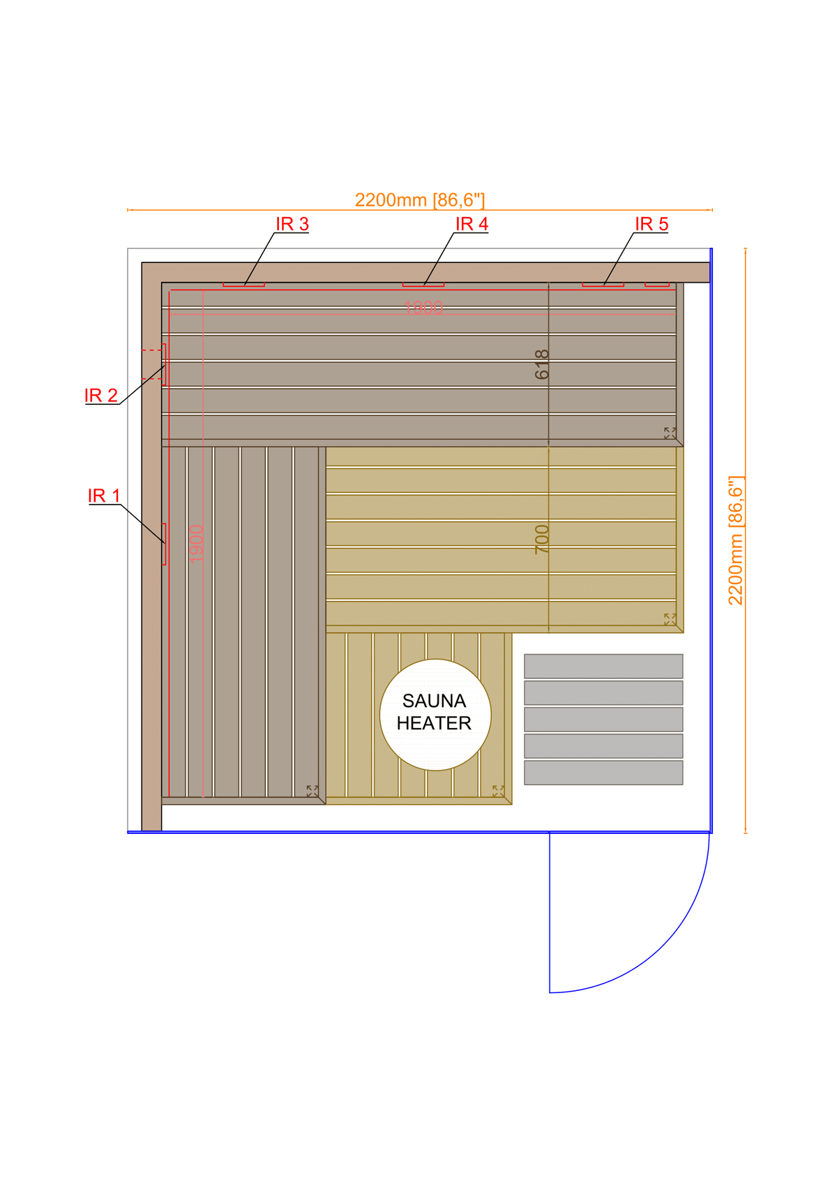 ThermaSol Sauna ThermaSol Lumaria Indoor Sauna Cabin