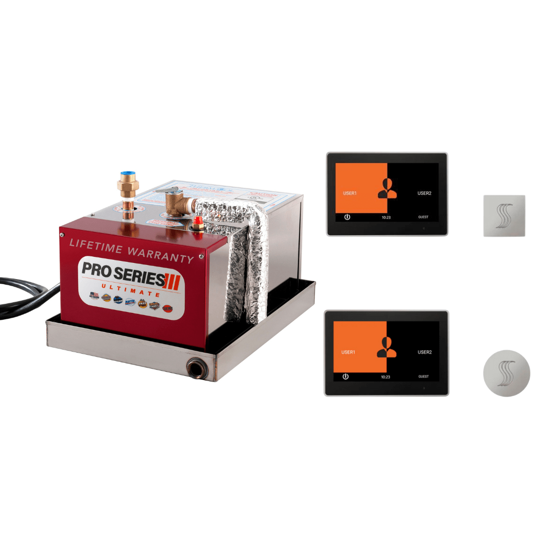 ThermaSol ThermaSol Steam Shower Complete All-In-One Pro Package Generator and ThermaTouch 10 Inch Control Kit