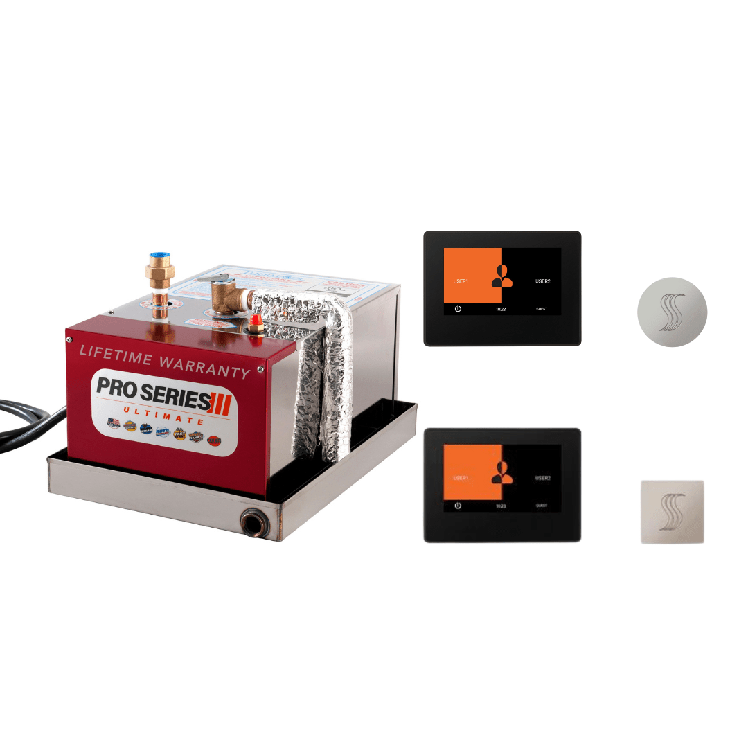 ThermaSol ThermaSol Steam Shower Complete All-In-One Pro Package Generator and ThermaTouch 7 Inch Control Kit