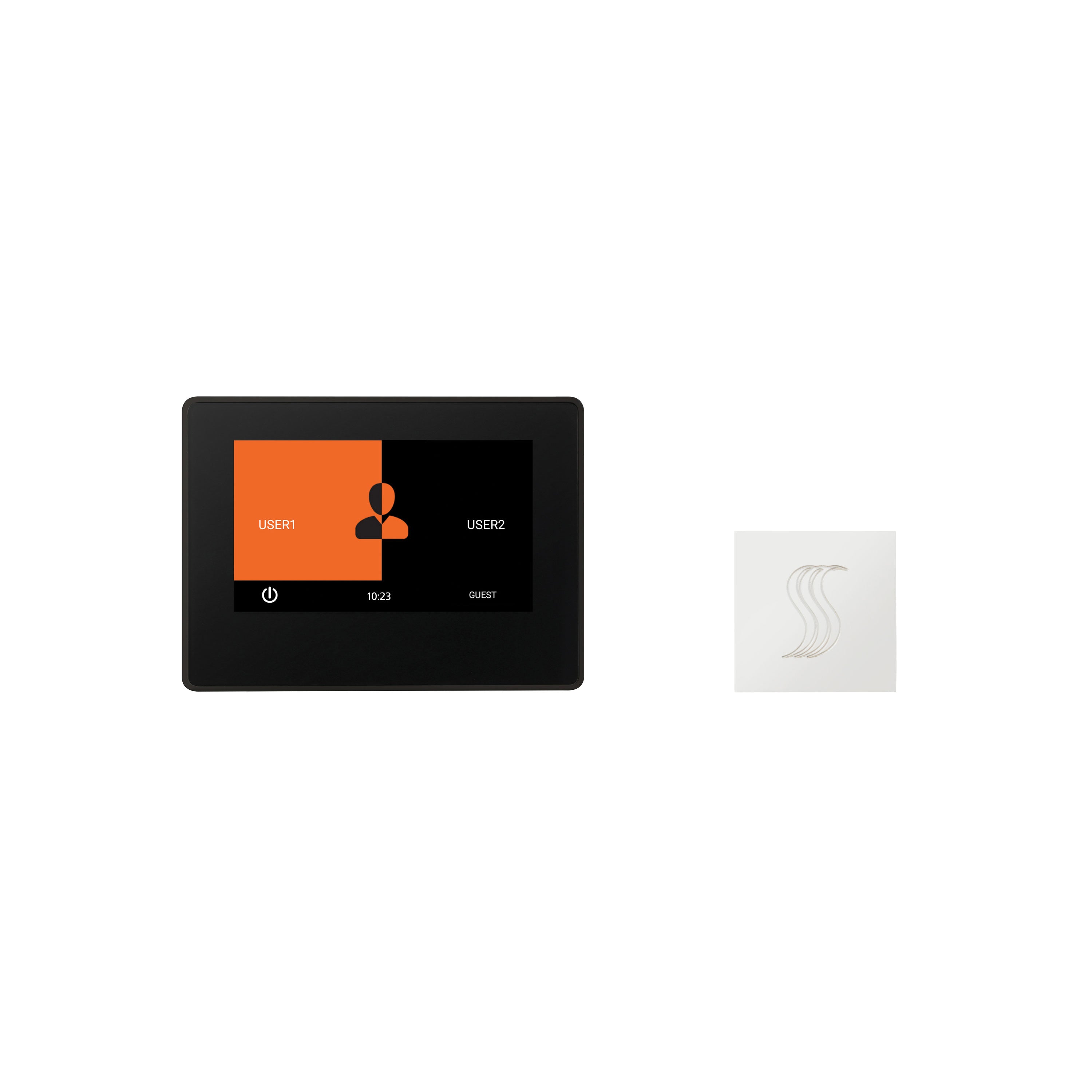ThermaSol White ThermaSol ThermaTouch TT7-SVSQ 7" Control and Steam Head Kit Square