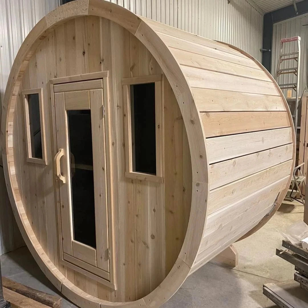 True North Saunas Sauna True North Canadian Made 2-4 Person 6' Long Outdoor Traditional Barrel Sauna