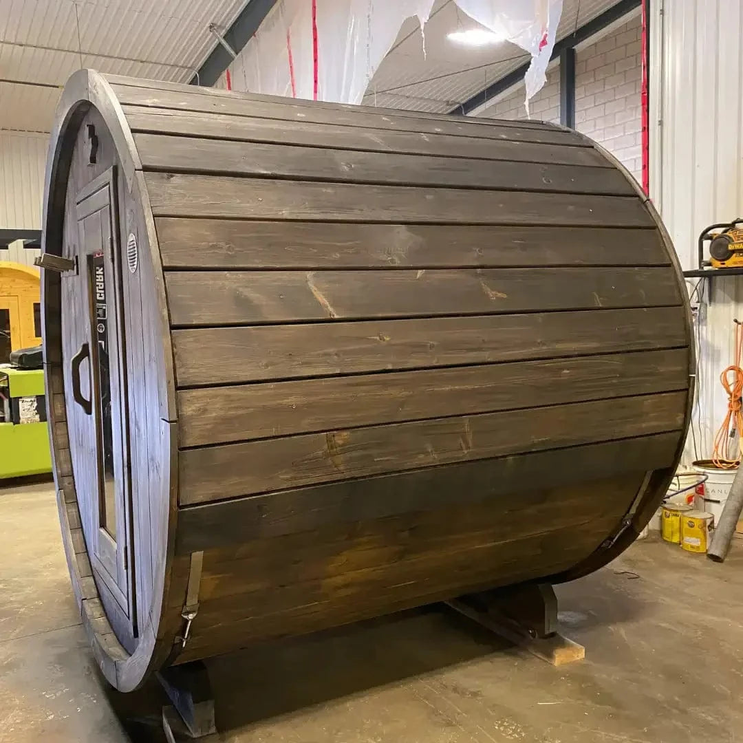 True North Saunas Sauna True North Canadian Made 2-4 Person 6' Long Outdoor Traditional Barrel Sauna