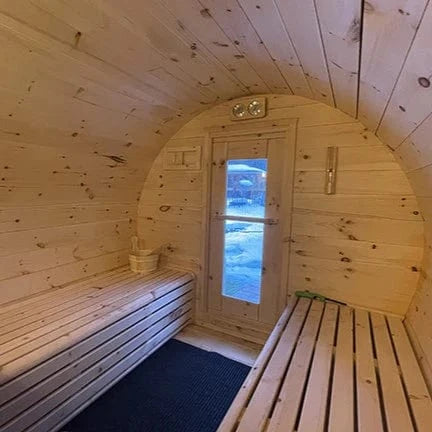 True North Saunas Sauna True North Canadian Made 2-4 Person 6' Long Outdoor Traditional Barrel Sauna