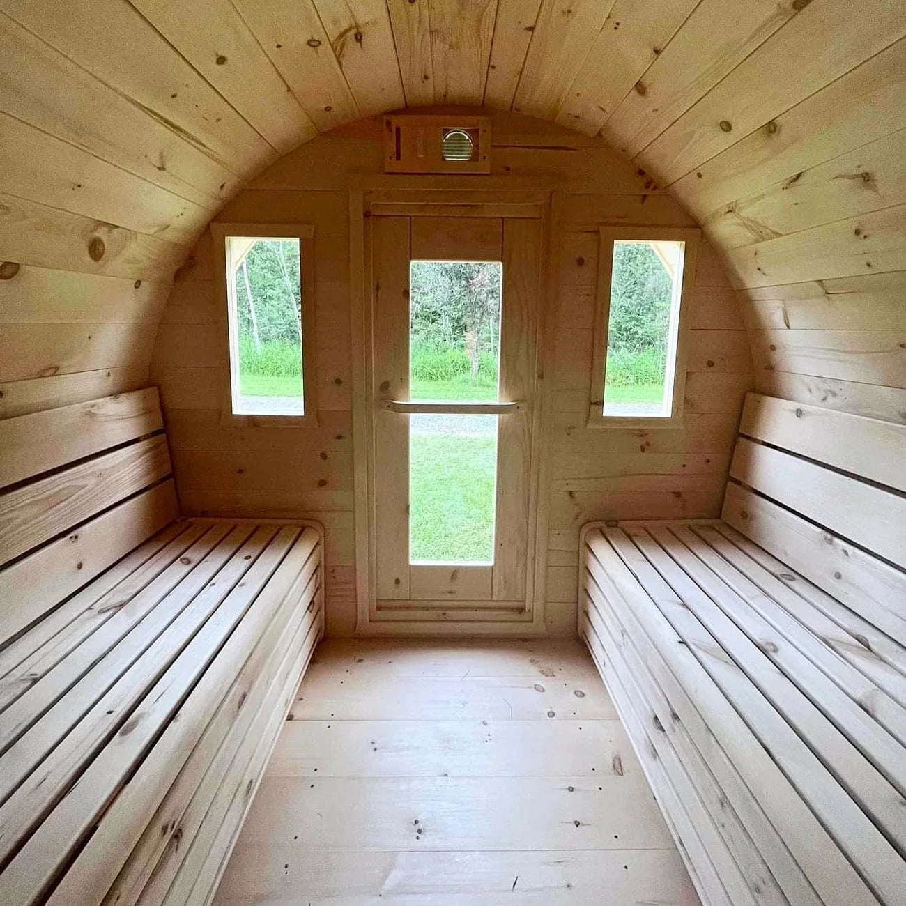 True North Saunas Sauna True North Canadian Made 4-6 Person 8' Long Outdoor Traditional Barrel Sauna