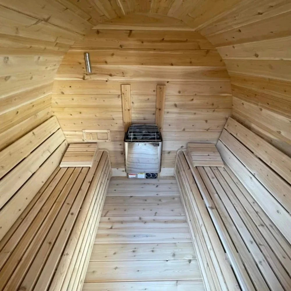 True North Saunas Sauna True North Canadian Made 4-6 Person 8' Long Outdoor Traditional Barrel Sauna